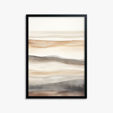 Earth Tides, 50x70cm Framed Poster With Black Frame