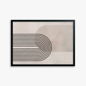 Parallel Over Curve, 50x70cm Framed Poster With Black Frame