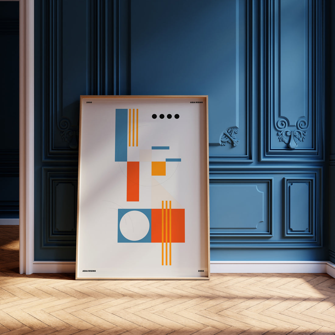 The Shapes, 50x70cm Framed Poster With Black Frame