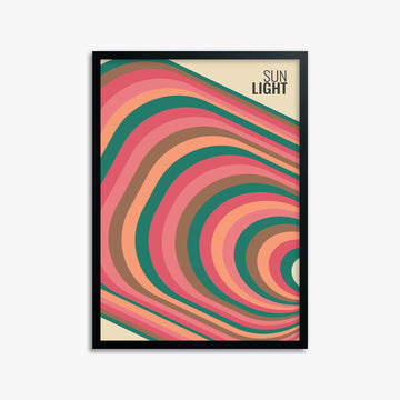 Rays, 50x70cm Framed Poster With Black Frame