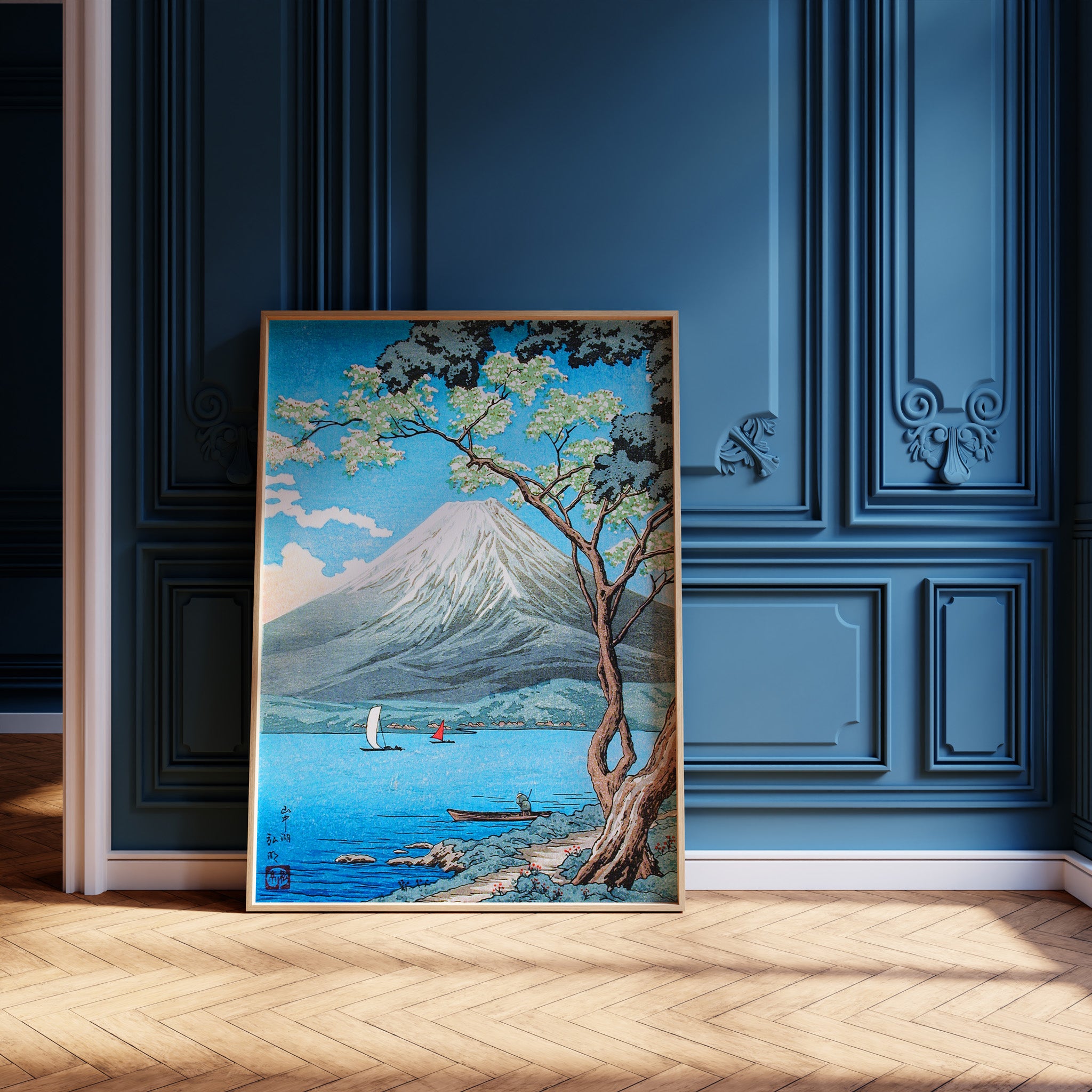 Shōtei: Mount Fuji from Lake Yamanaka, Japanese Wall Art Framed