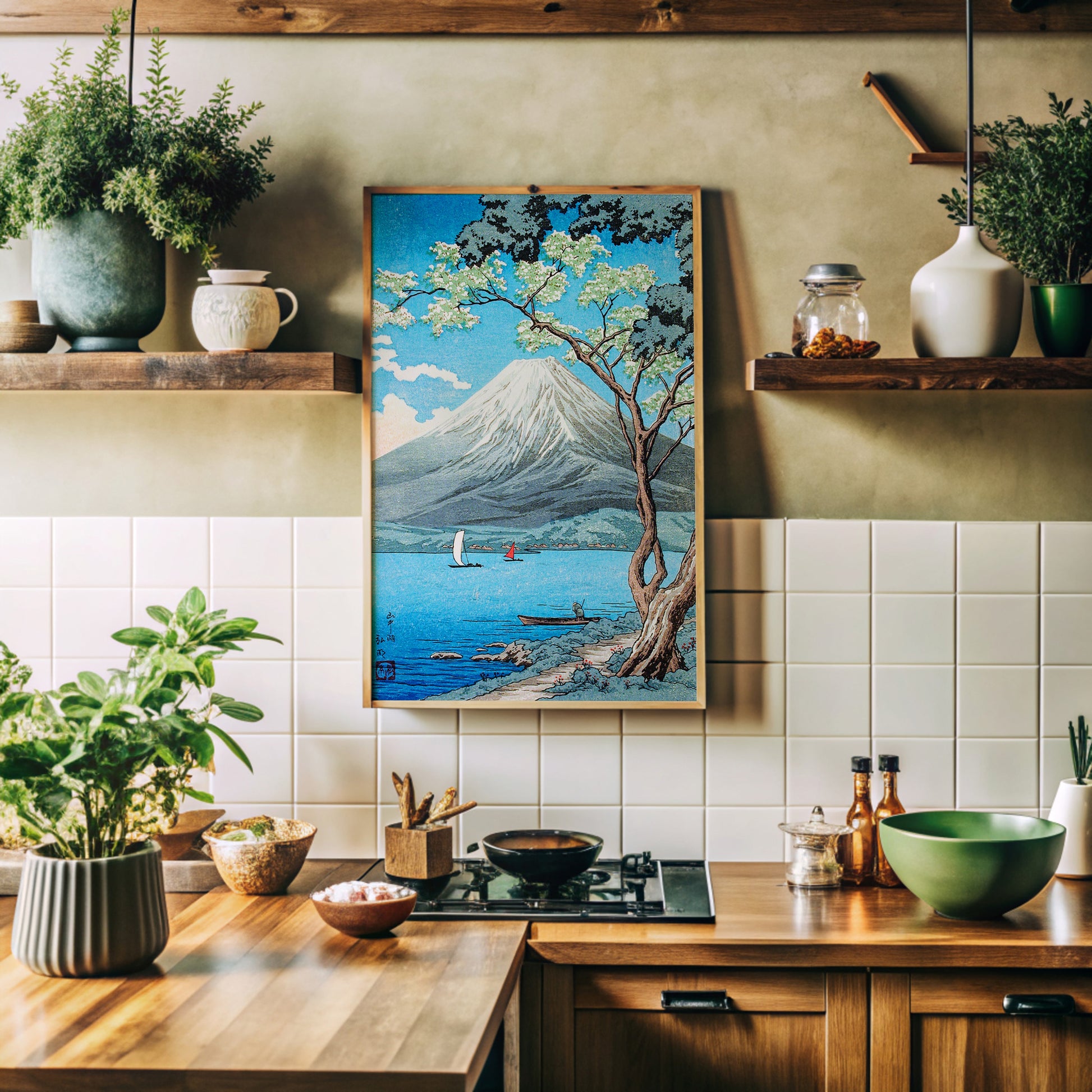 Design Concept No. 41 for Takahashi Hiroaki (Shōtei): Mount Fuji from Lake Yamanaka Japanese Wall Art