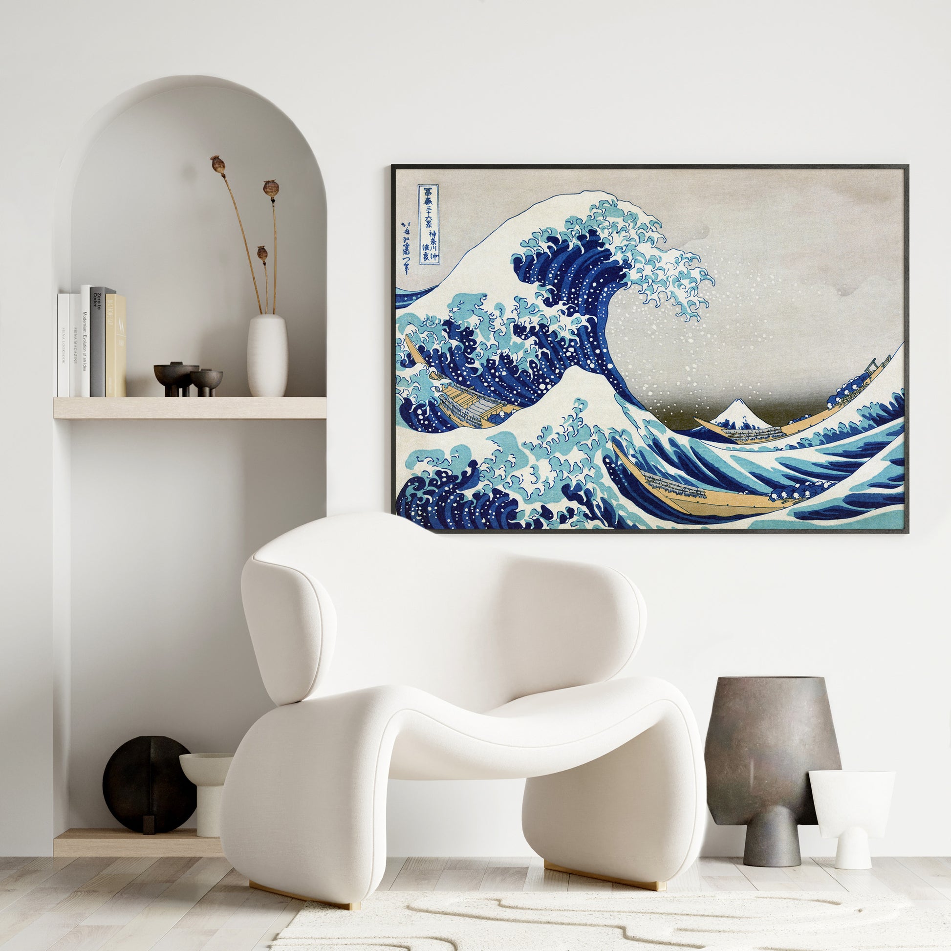 Design Concept No. 25 for Katsushika Hokusai: The Great Wave off Kanagawa Japanese Wall Art