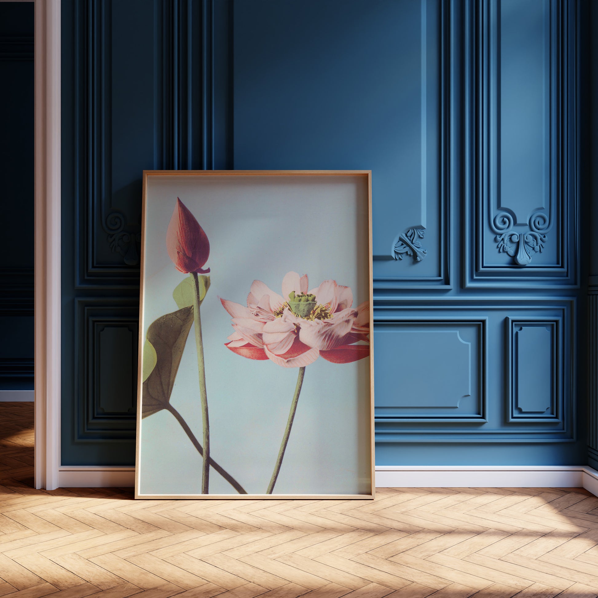 Design Concept No. 12 for Ogawa Kazumasa: Lotus Flowers Japanese Wall Art