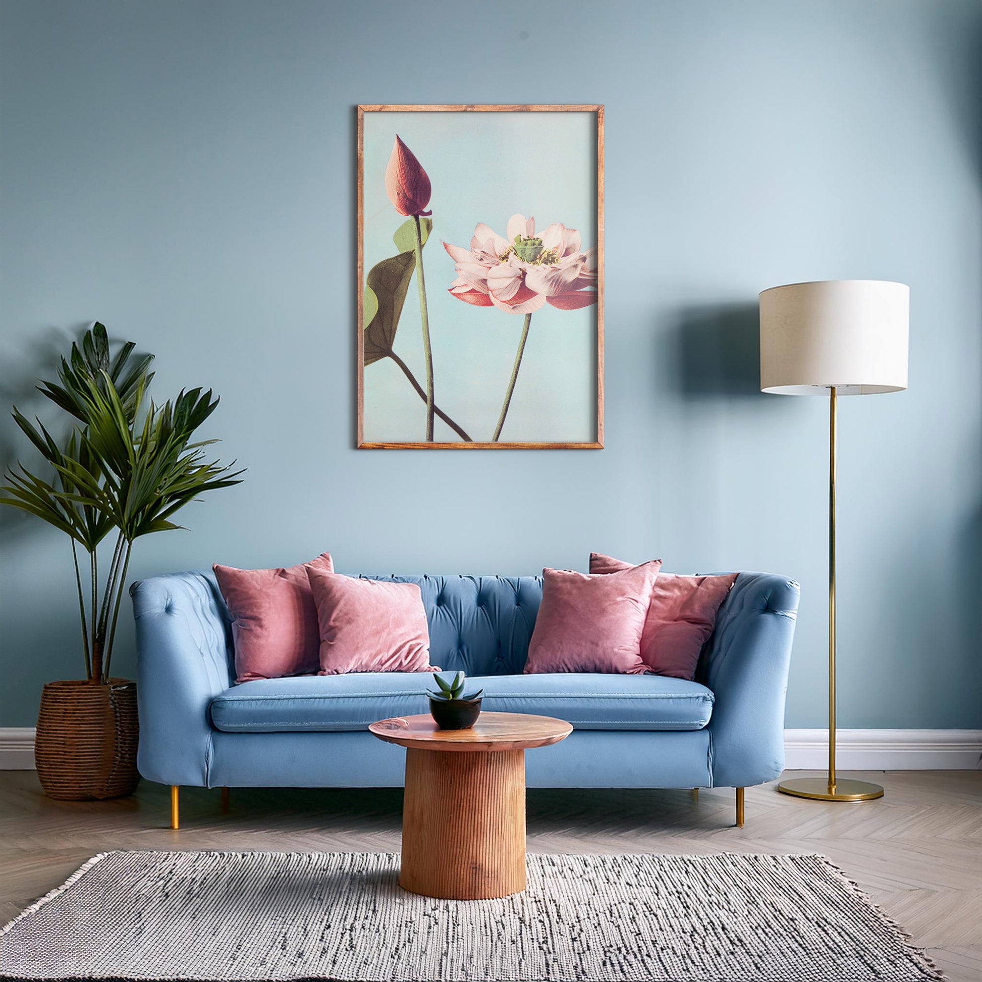 Design Concept No. 28 for Ogawa Kazumasa: Lotus Flowers Japanese Wall Art