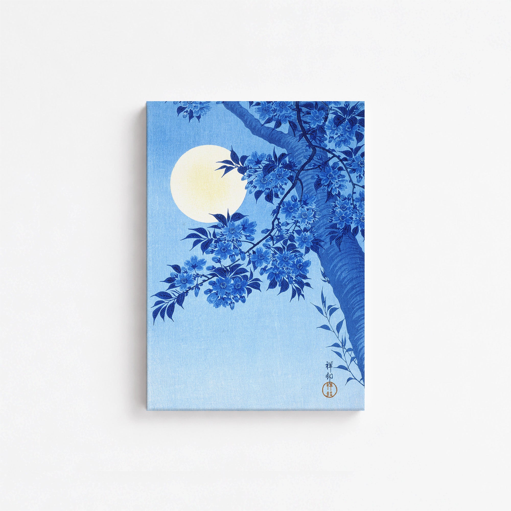 Cerisier en fleurs par une nuit de lune