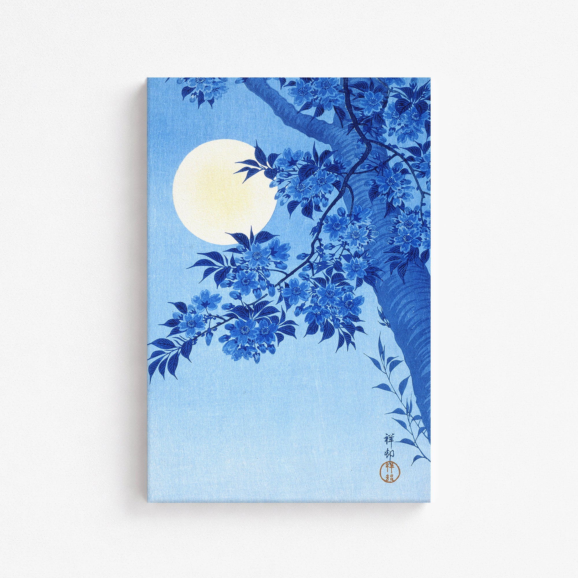 Cerisier en fleurs par une nuit de lune
