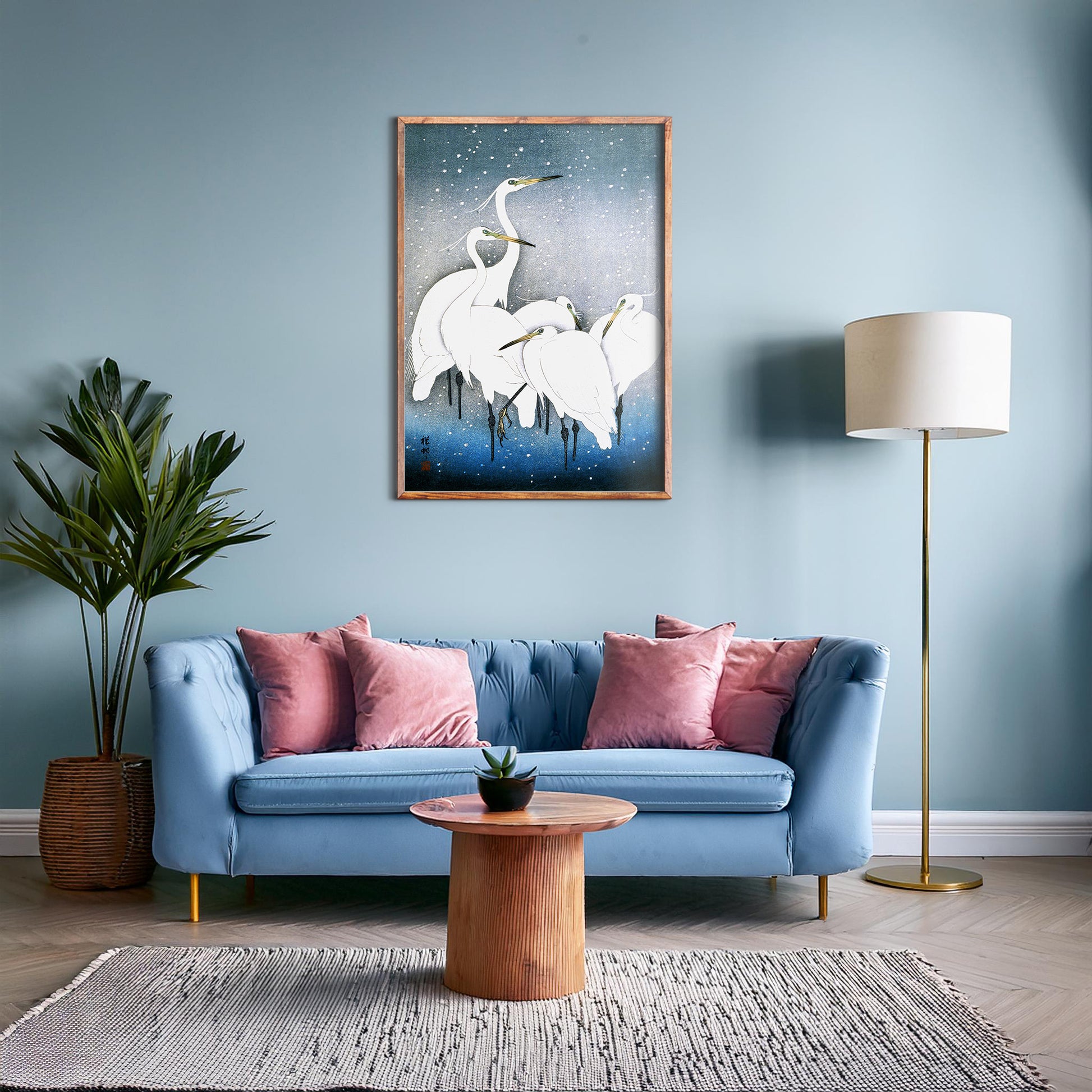 Design Concept No. 28 for Ohara Koson: Egrets in the Snow Japanese Wall Art