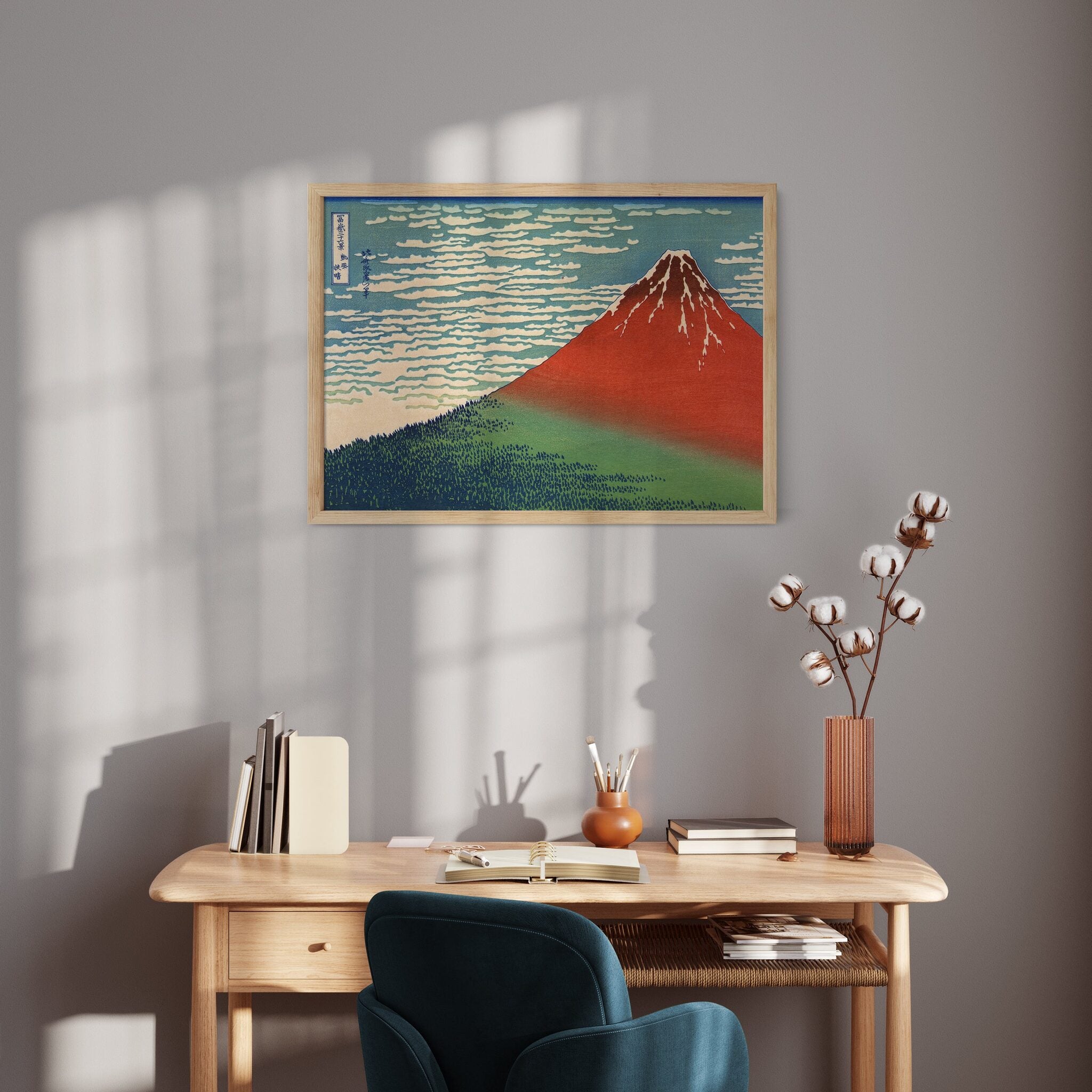 Design Concept No. 11 for Katsushika Hokusai: Fine Wind, Clear Morning Japanese Wall Art