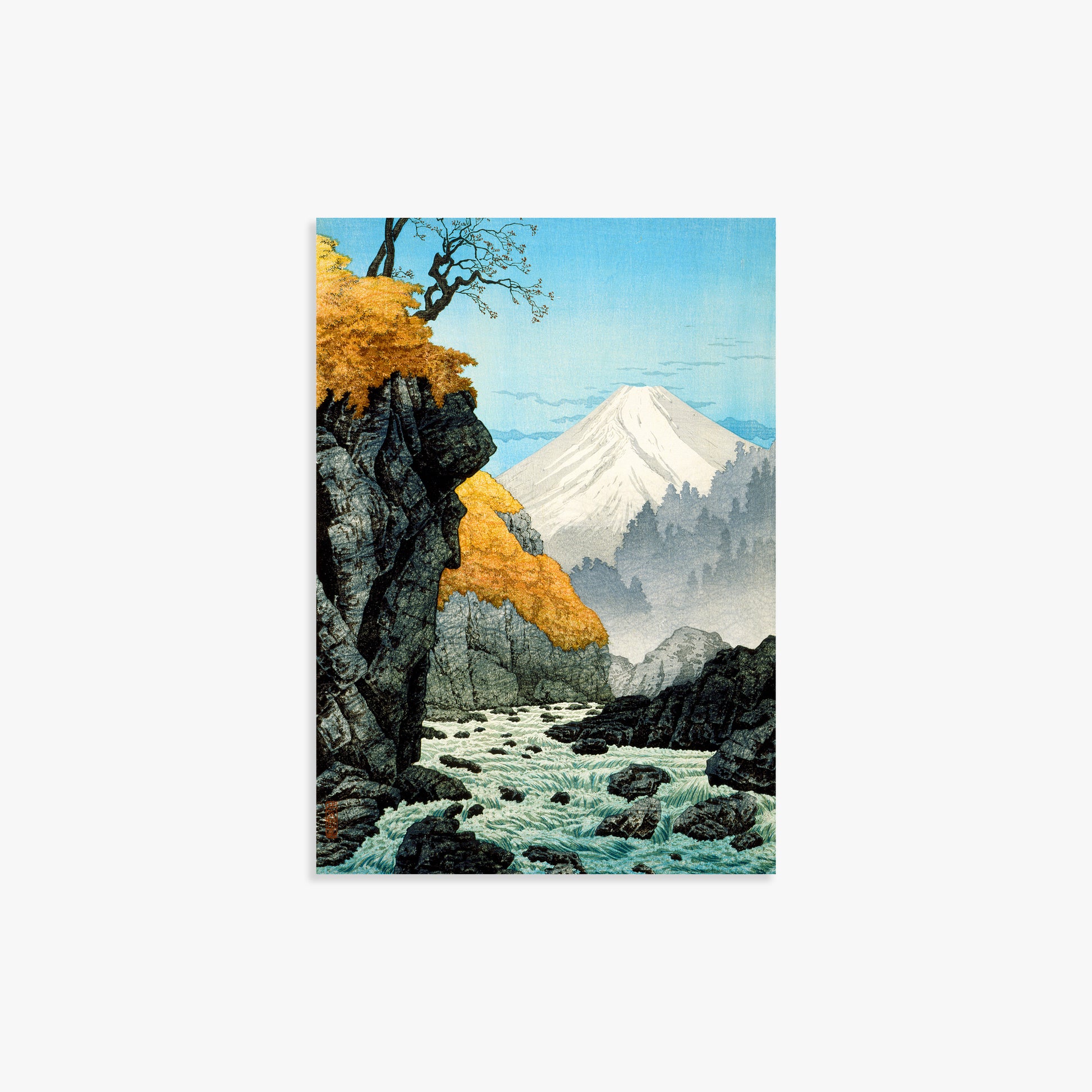 Takahashi Hiroaki (Shōtei): Foot of Mount Ashitaka, 21x30cm Art Reproduction Unframed