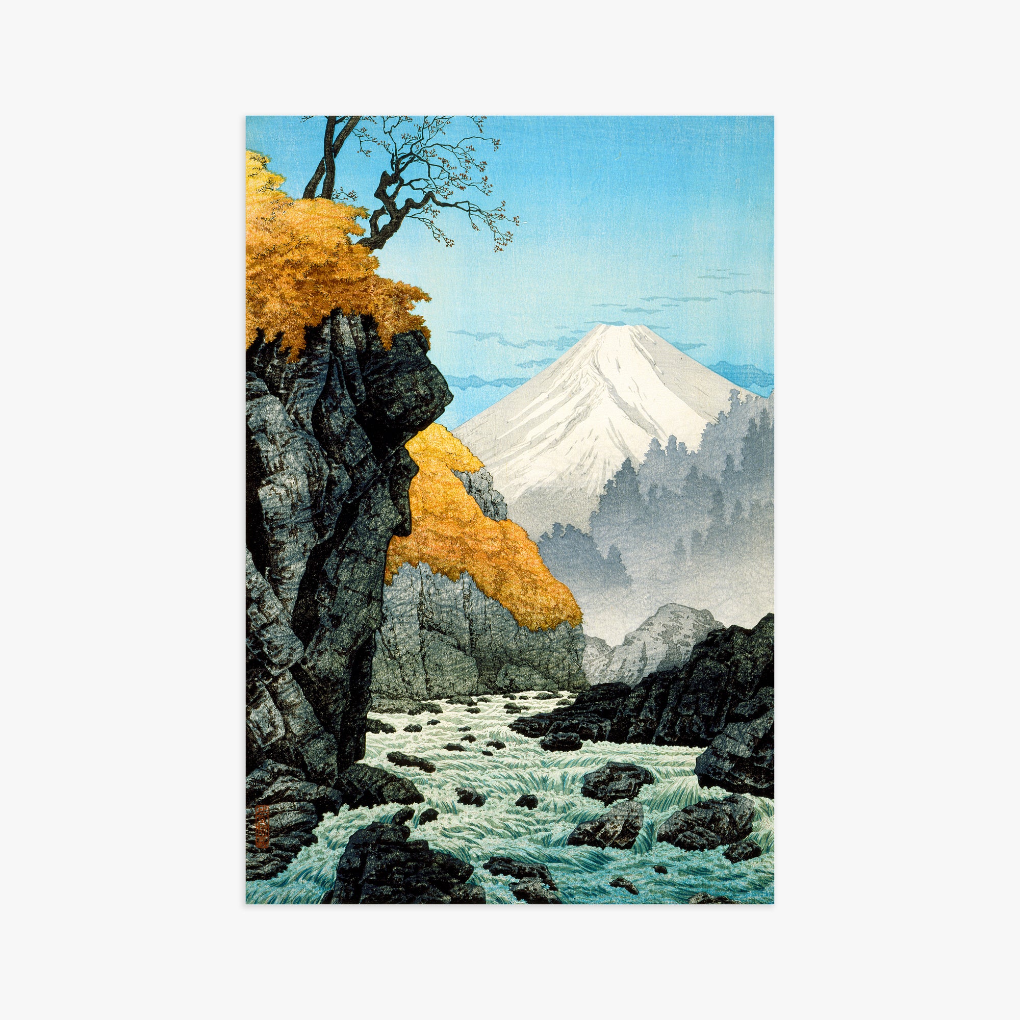 Takahashi Hiroaki (Shōtei): Foot of Mount Ashitaka, 61x91cm Art Reproduction Unframed