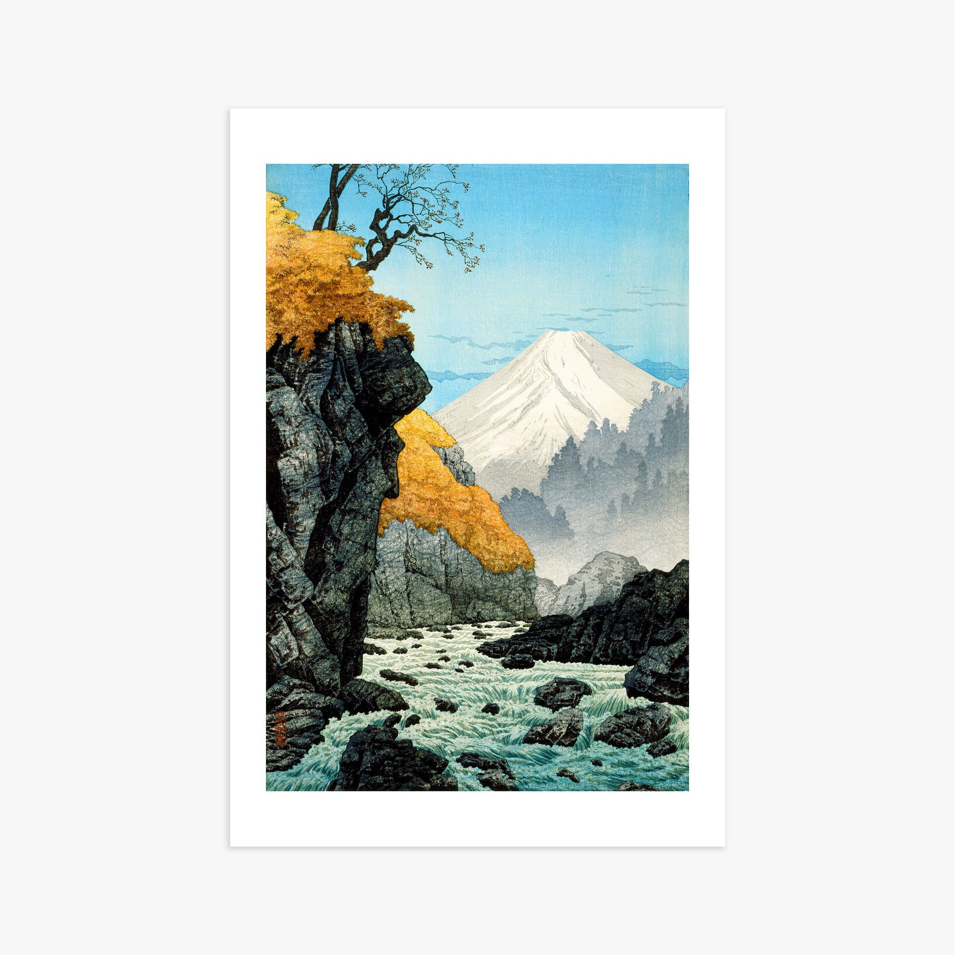 Takahashi Hiroaki (Shōtei): Foot of Mount Ashitaka, 61x91cm Art Reproduction Unframed
