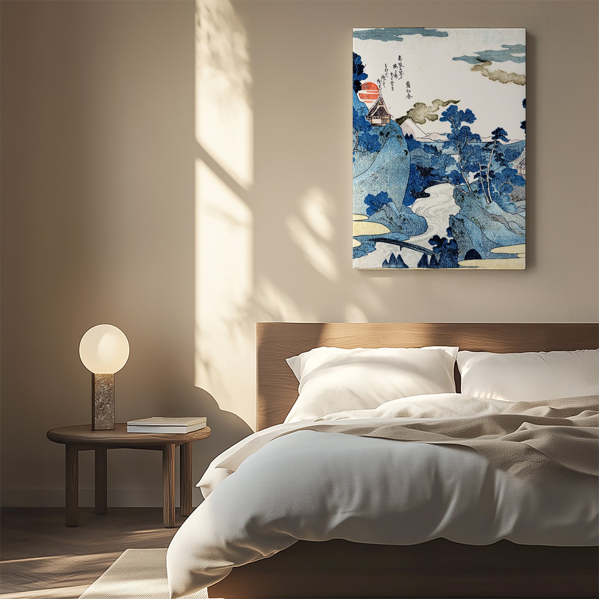 Design Concept No. 55 for Utagawa Kuniyoshi: An evening view of Fuji Japanese Wall Art