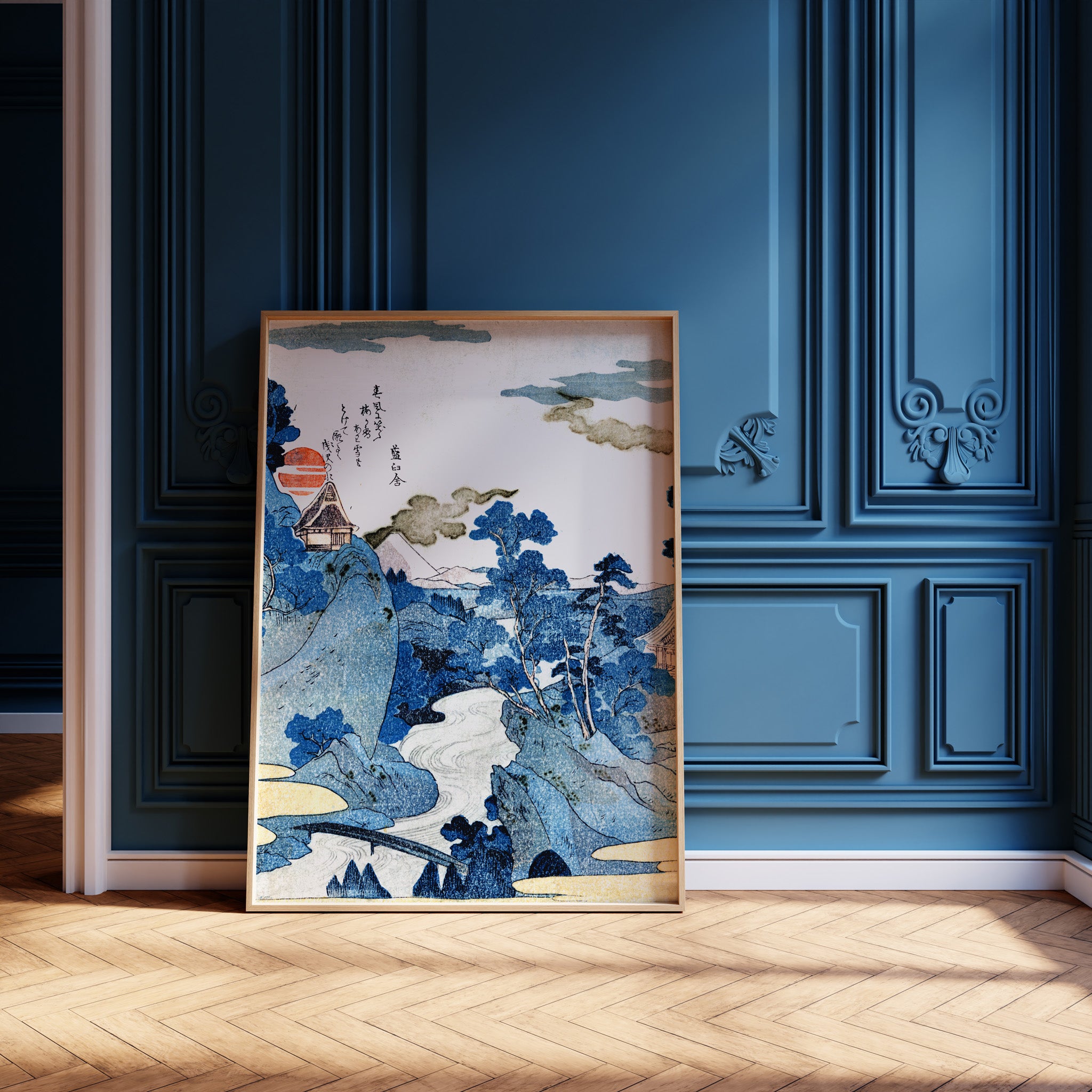 Design Concept No. 12 for Utagawa Kuniyoshi: An evening view of Fuji Japanese Wall Art
