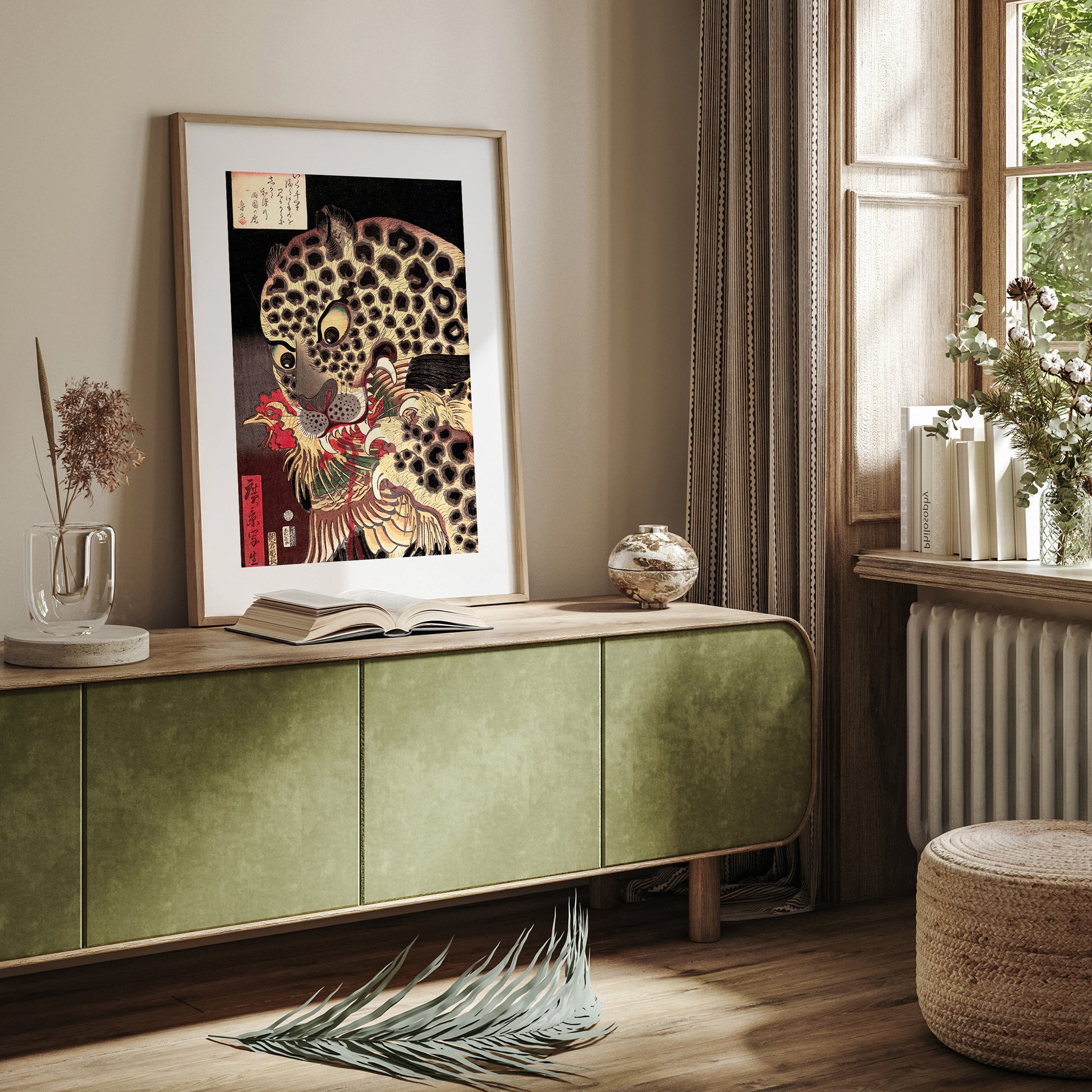 Design Concept No. 23 for Utagawa Hirokage: The Tiger of Ryōkoku Japanese Wall Art