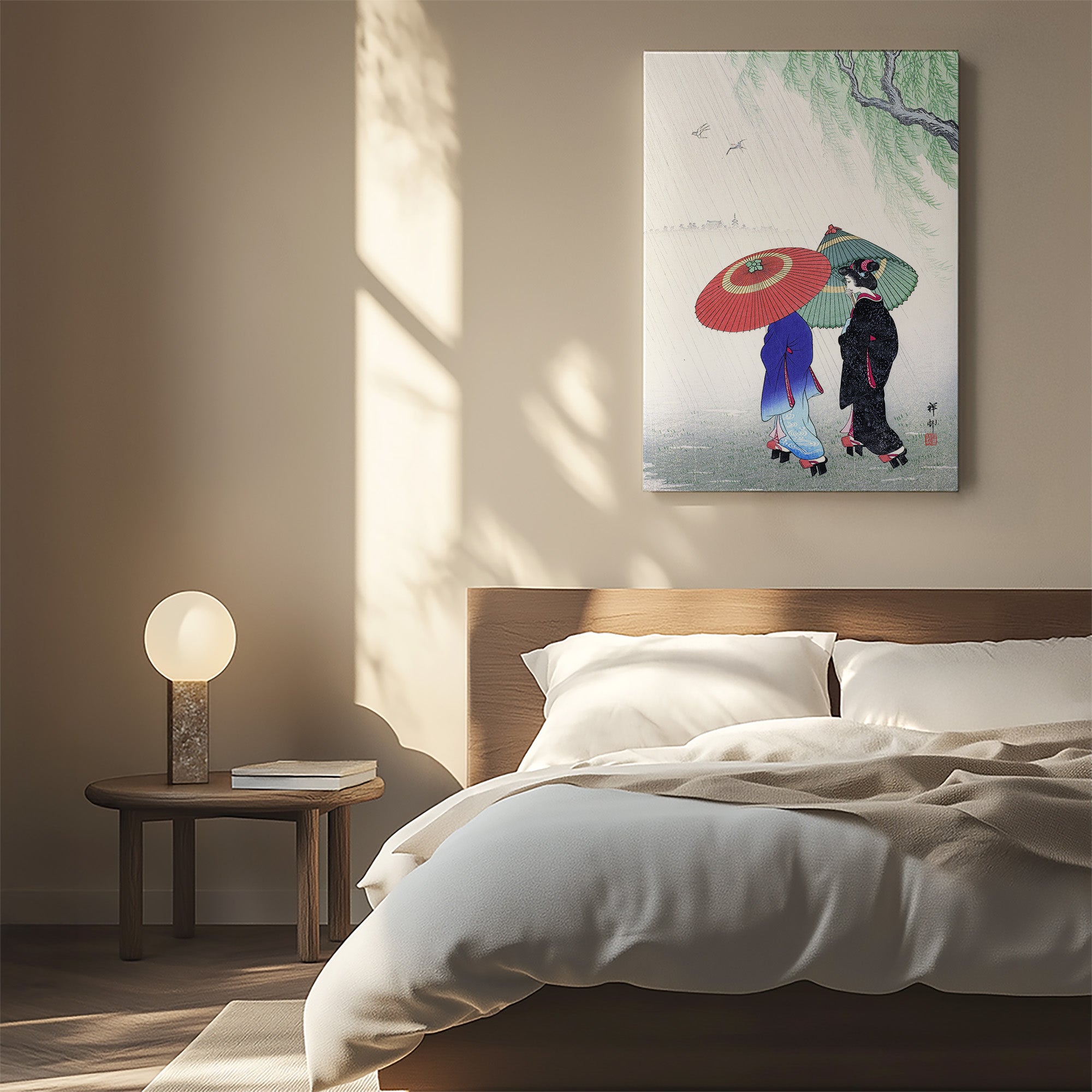 Zwei Frauen im Regen