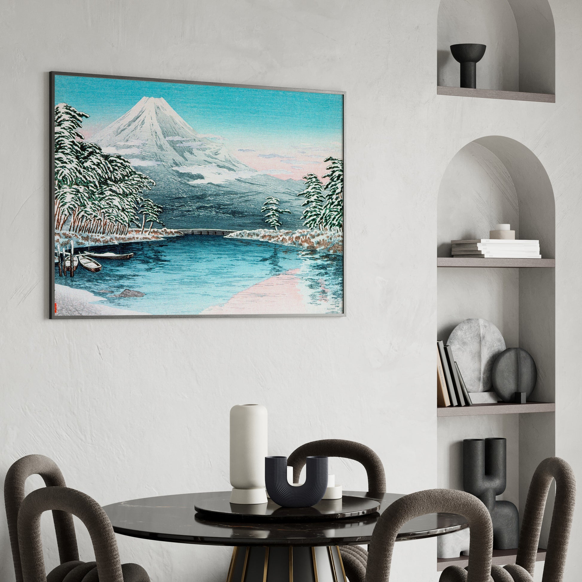 Design Concept No. 26 for Takahashi Hiroaki (Shōtei): Mt. Fuji from Tagonoura, Snow Scene Japanese Wall Art