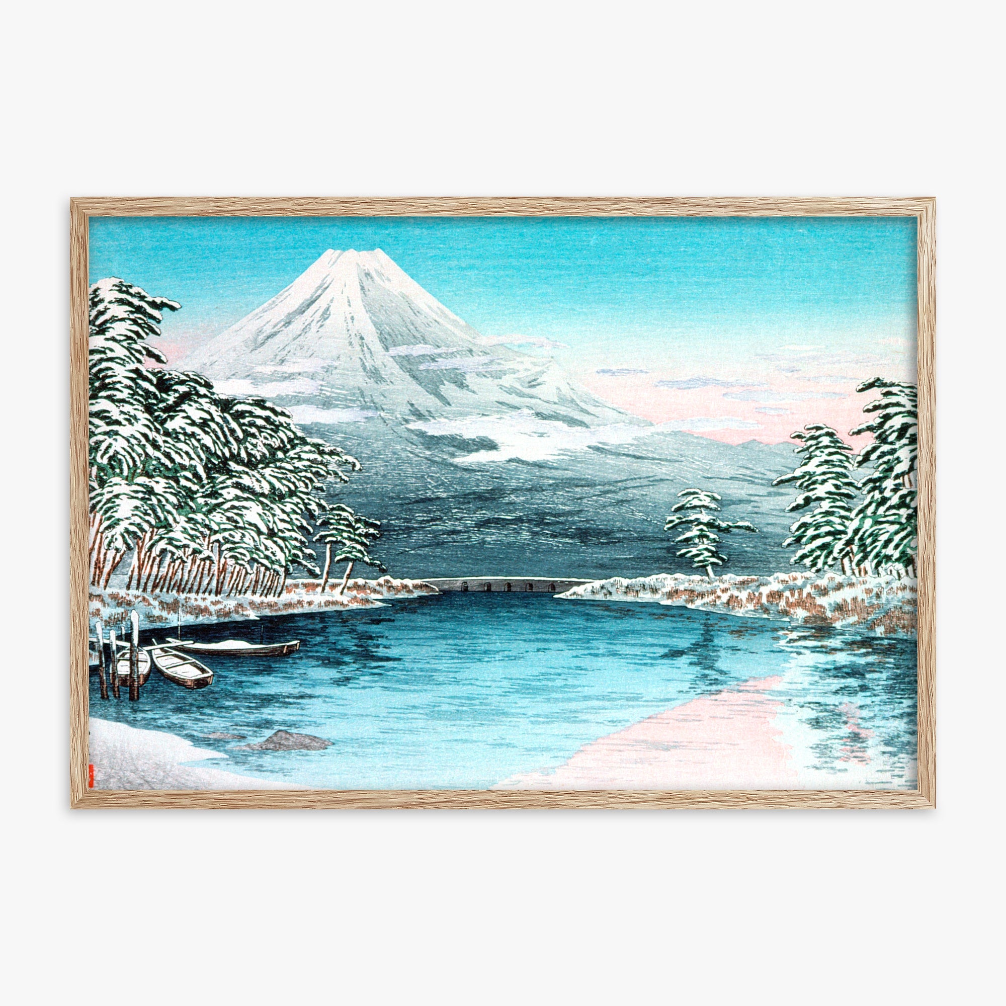Il Monte Fuji da Tagonoura, scena di neve