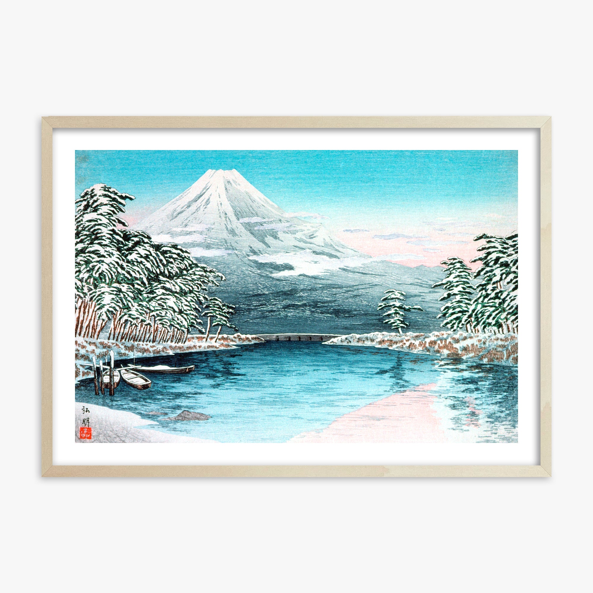 Il Monte Fuji da Tagonoura, scena di neve