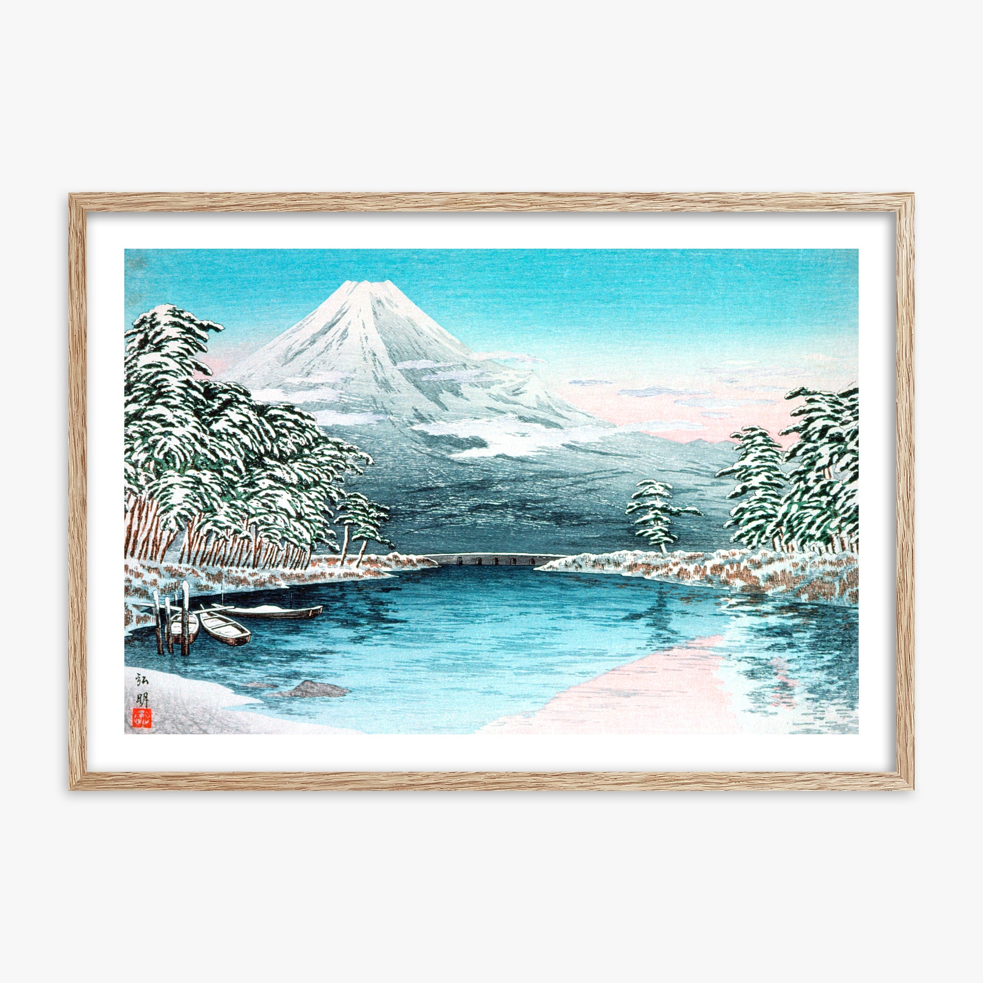 Il Monte Fuji da Tagonoura, scena di neve
