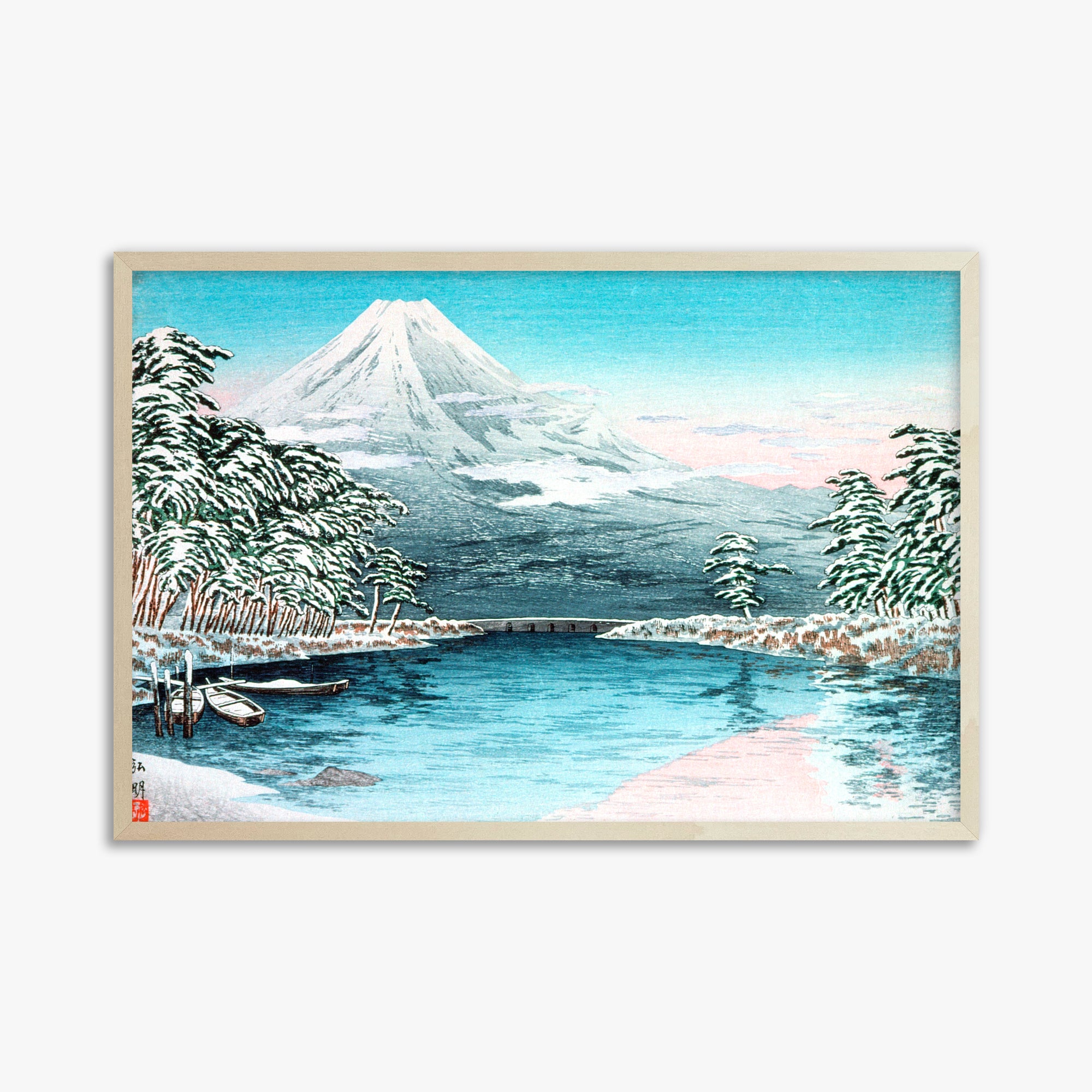 Il Monte Fuji da Tagonoura, scena di neve