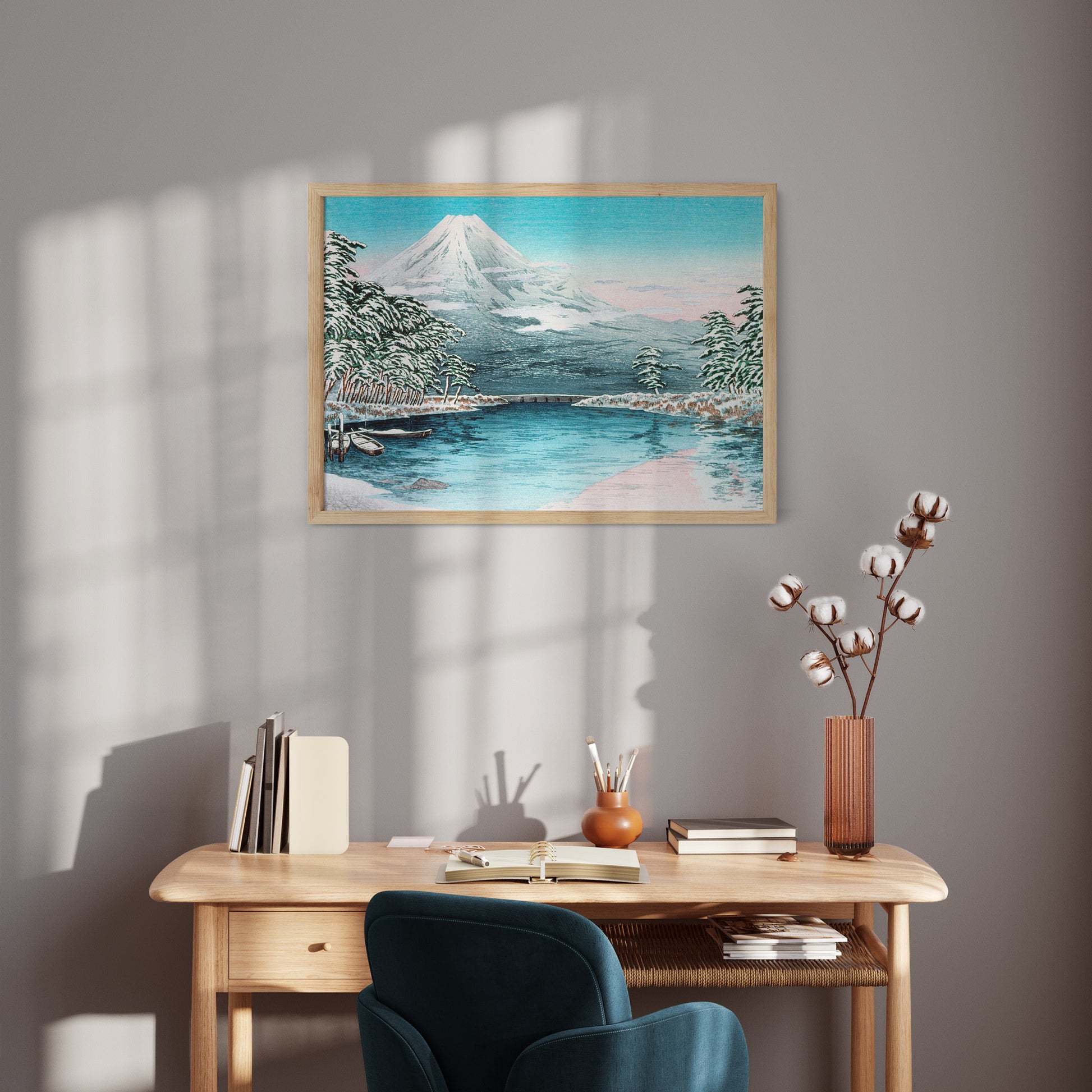 Design Concept No. 11 for Takahashi Hiroaki (Shōtei): Mt. Fuji from Tagonoura, Snow Scene Japanese Wall Art