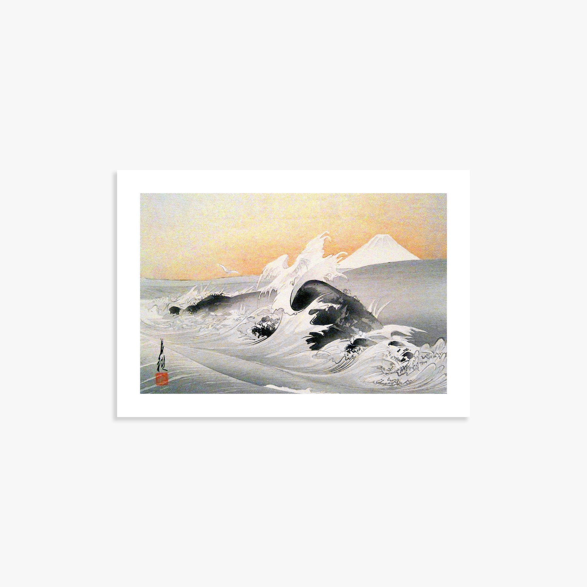 Ogata Gekko: Fuji Seen From The Sea, 21x30cm Art Reproduction Unframed