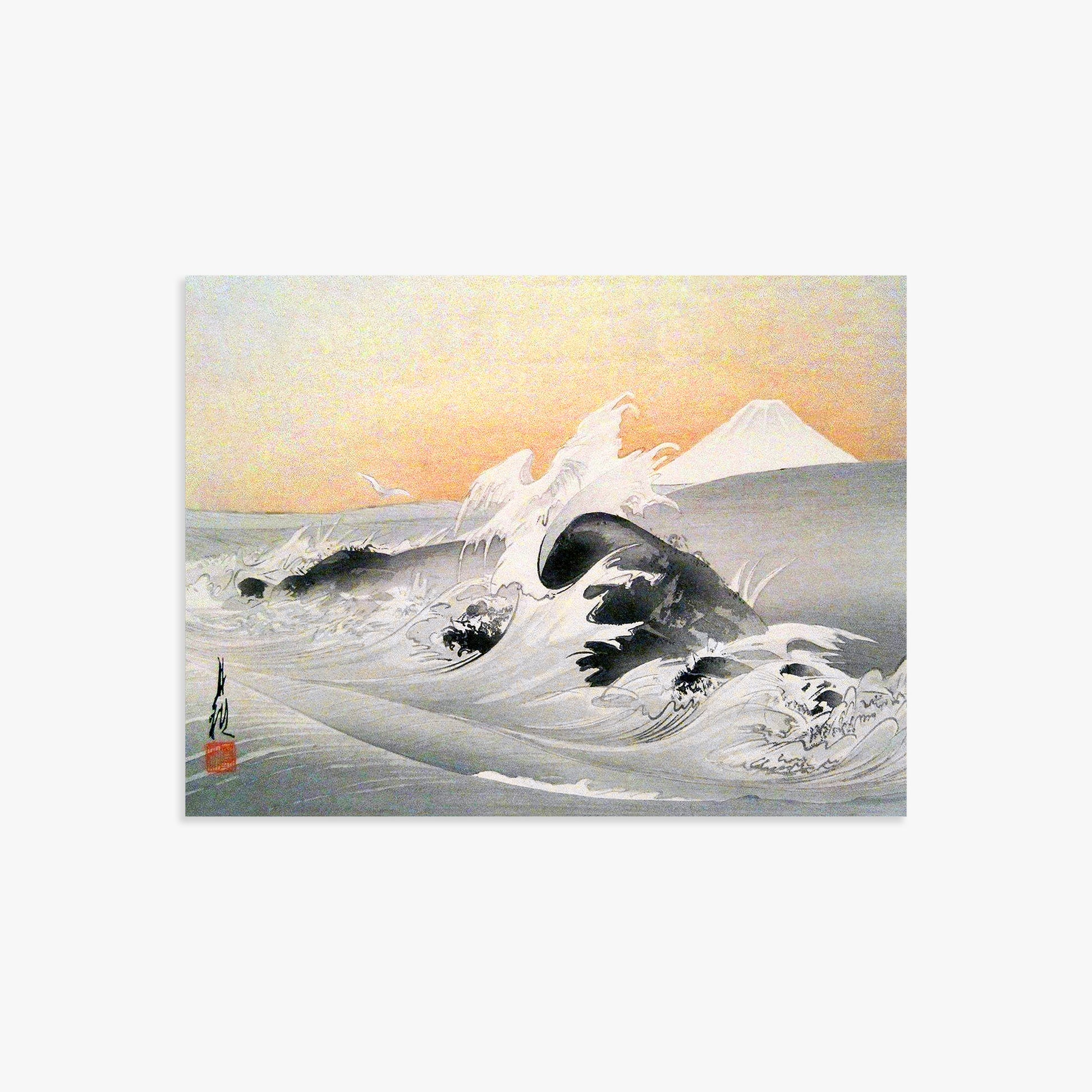 Ogata Gekko: Fuji Seen From The Sea, 30x40cm Art Reproduction Unframed