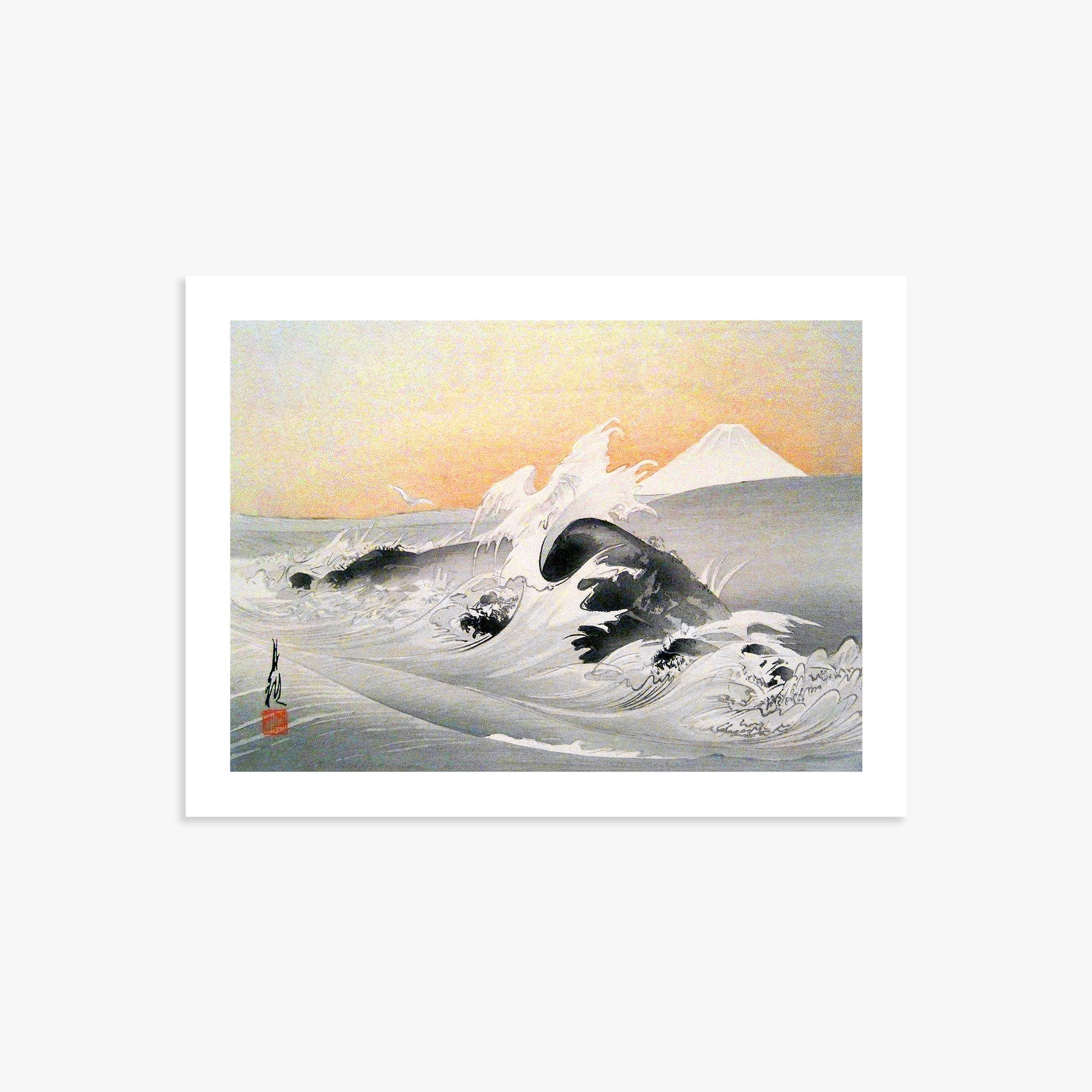 Ogata Gekko: Fuji Seen From The Sea, 30x40cm Art Reproduction Unframed