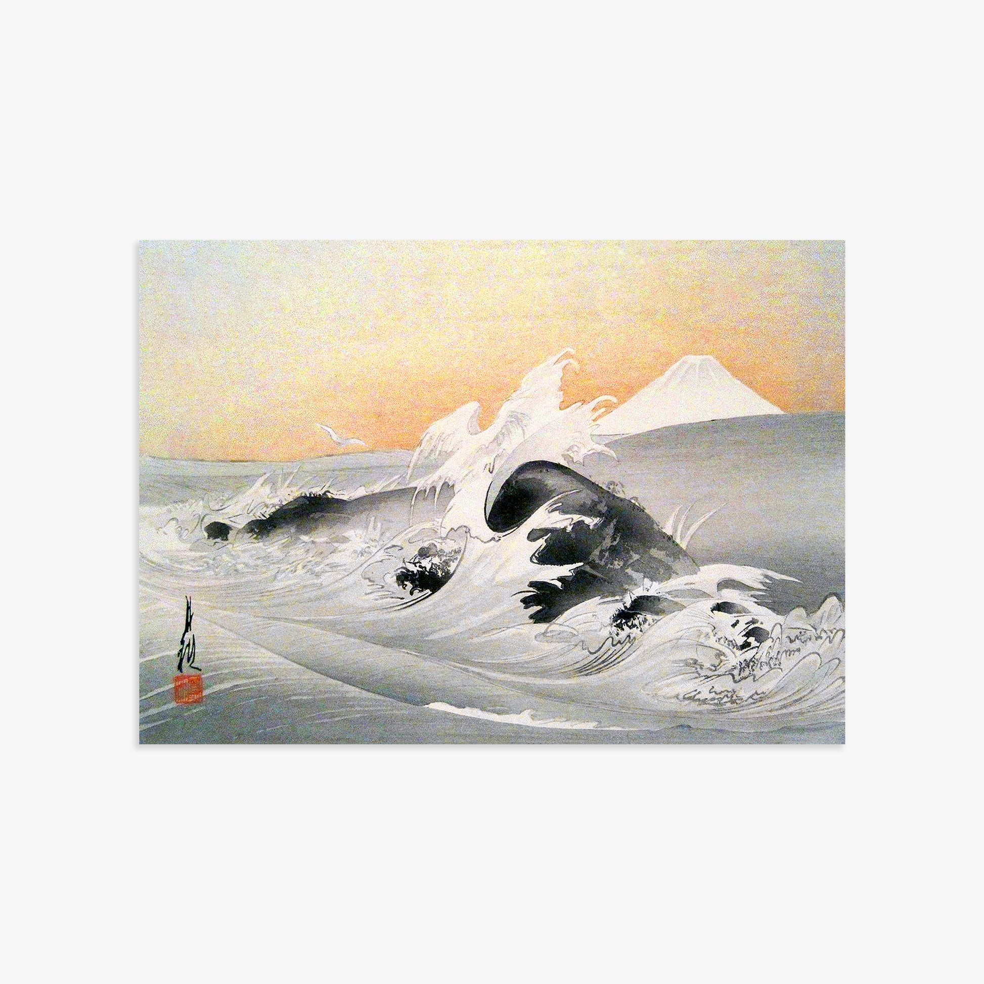 Ogata Gekko: Fuji Seen From The Sea, 50x70cm Art Reproduction Unframed