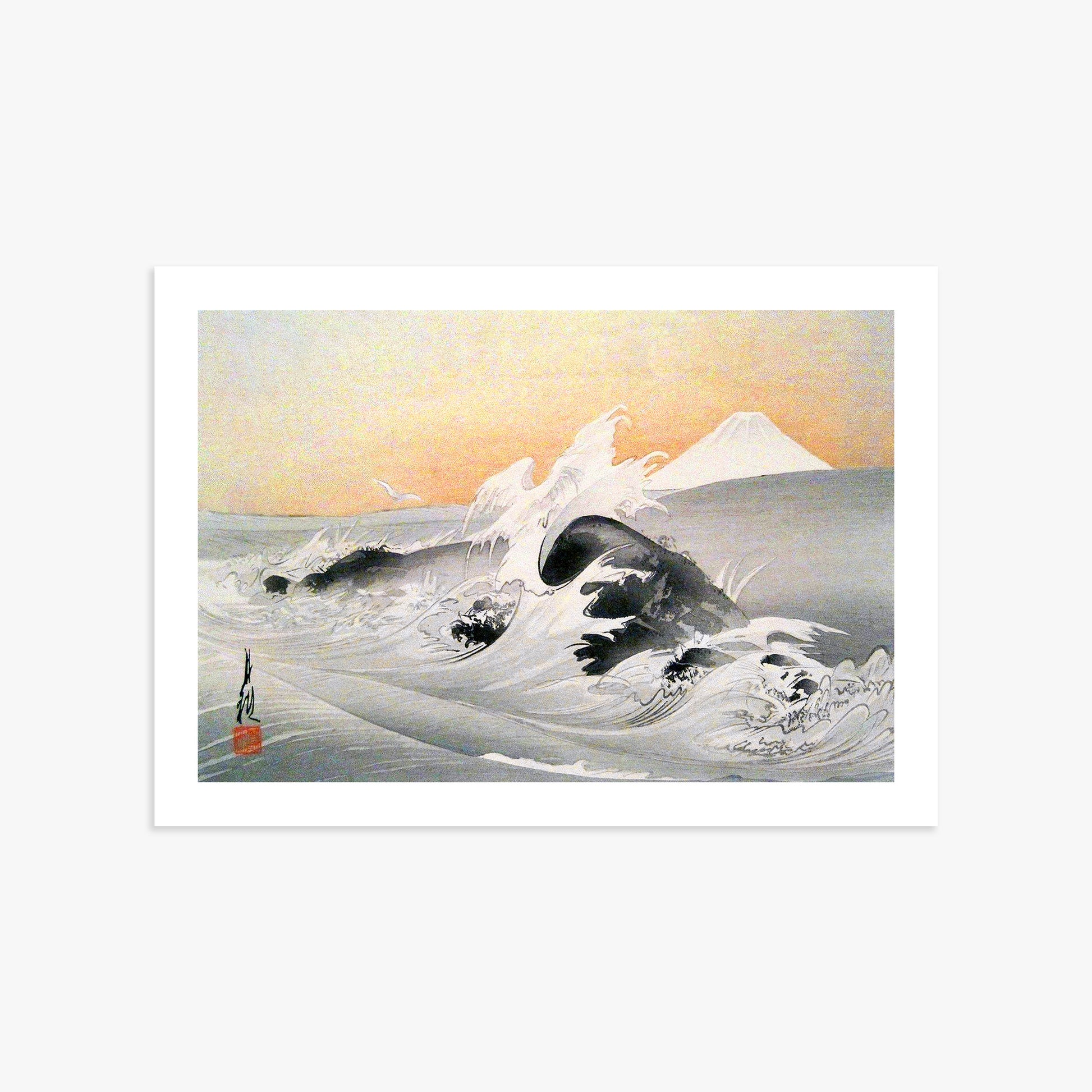 Ogata Gekko: Fuji Seen From The Sea, 50x70cm Art Reproduction Unframed