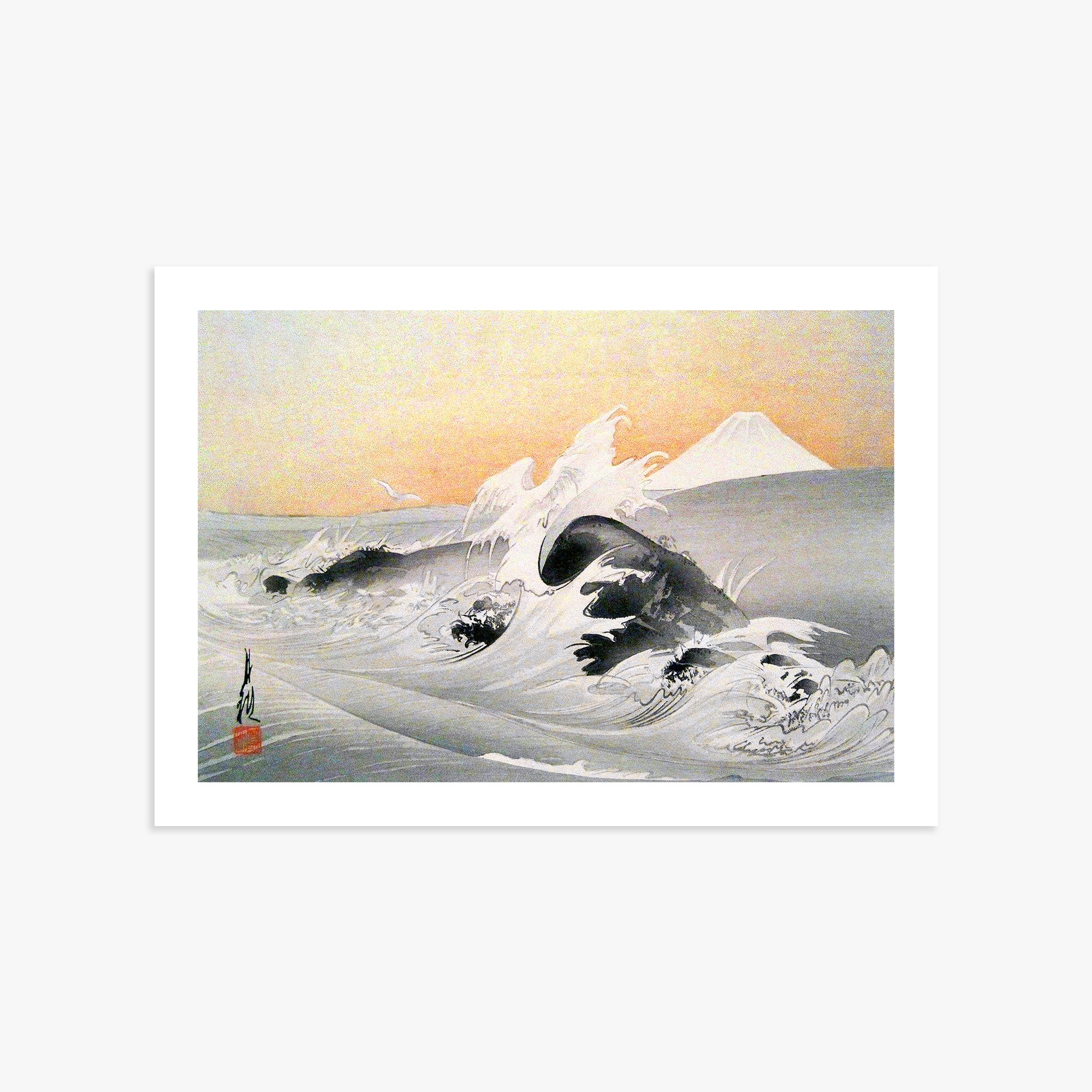Ogata Gekko: Fuji Seen From The Sea, 50x70cm Art Reproduction Unframed