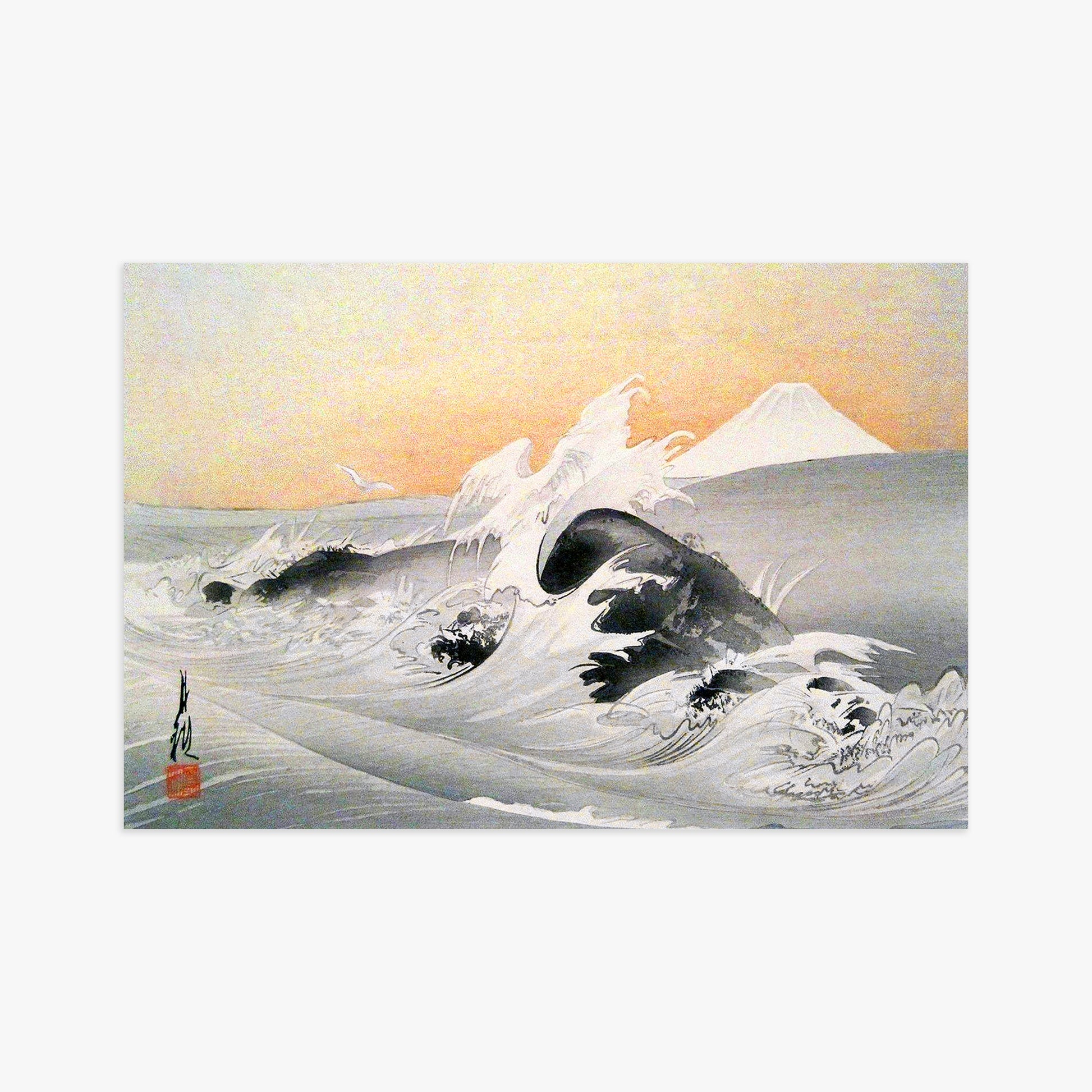 Ogata Gekko: Fuji Seen From The Sea, 61x91cm Art Reproduction Unframed
