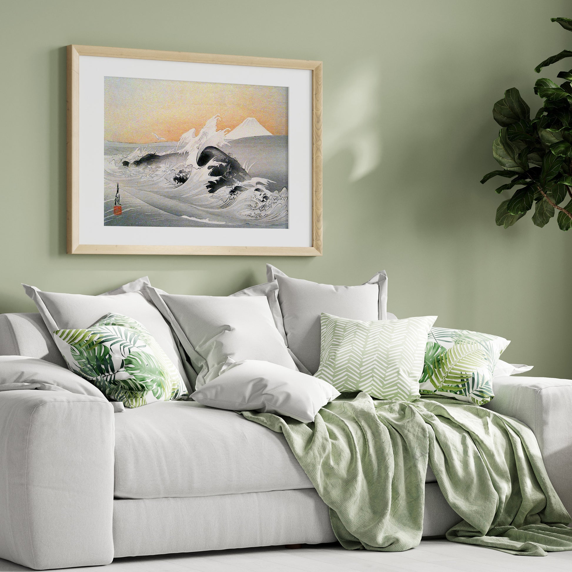 Design Concept No. 31 for Ogata Gekko: Fuji Seen From The Sea Japanese Wall Art