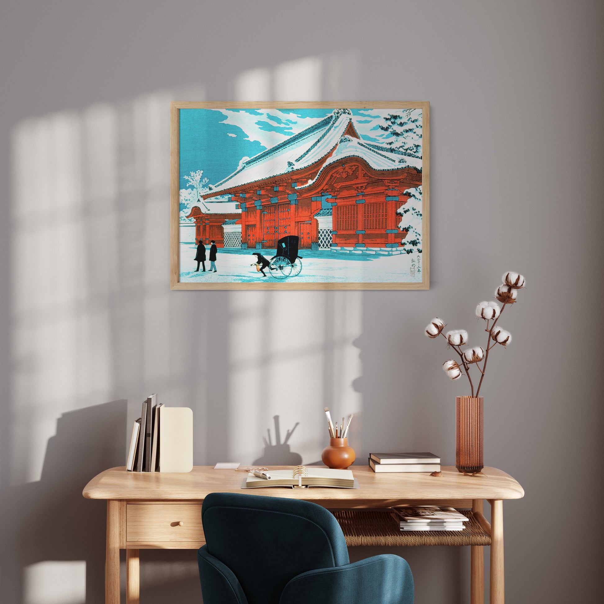 Design Concept No. 11 for Takahashi Hiroaki (Shōtei): The Red Gate of Hongo in Snow Japanese Wall Art