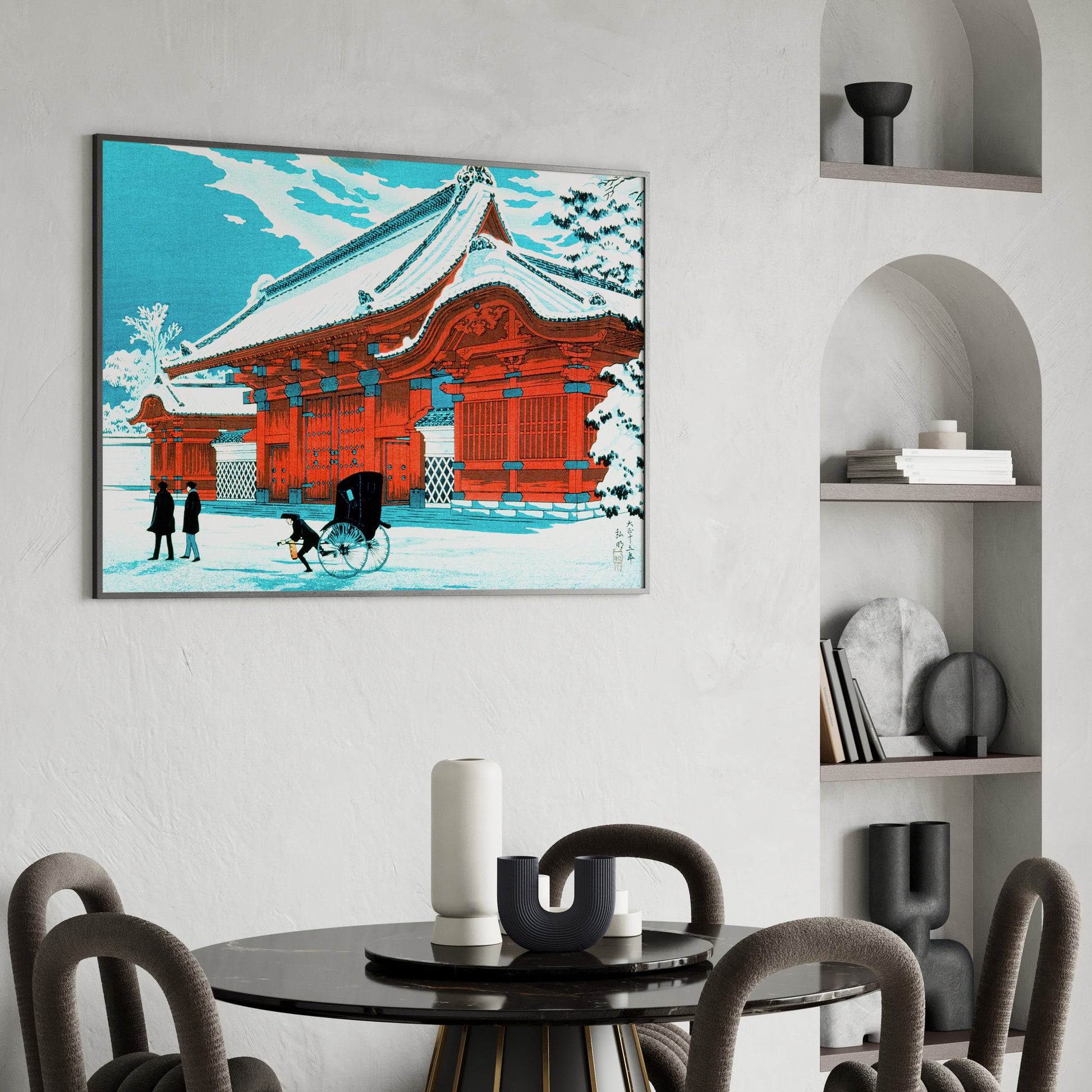Design Concept No. 26 for Takahashi Hiroaki (Shōtei): The Red Gate of Hongo in Snow Japanese Wall Art