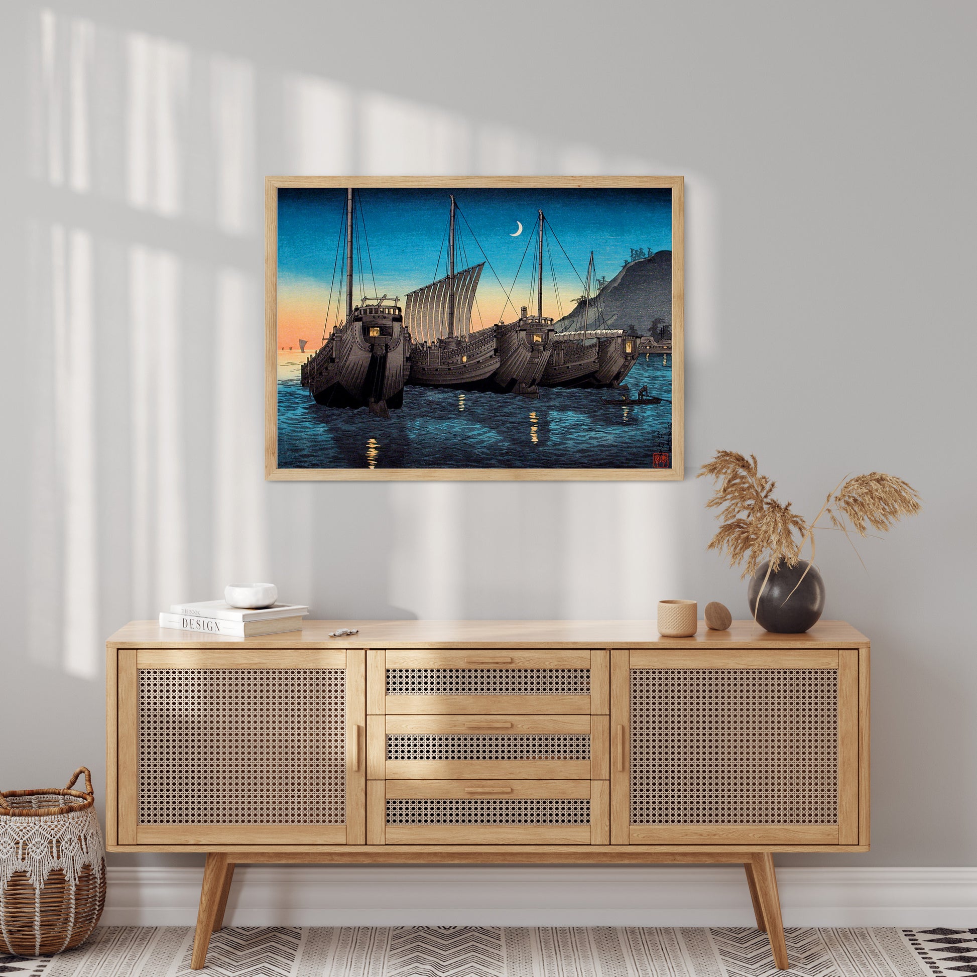 Design Concept No. 10 for Takahashi Hiroaki (Shōtei): Junks in Inatori Bay, Izu Japanese Wall Art
