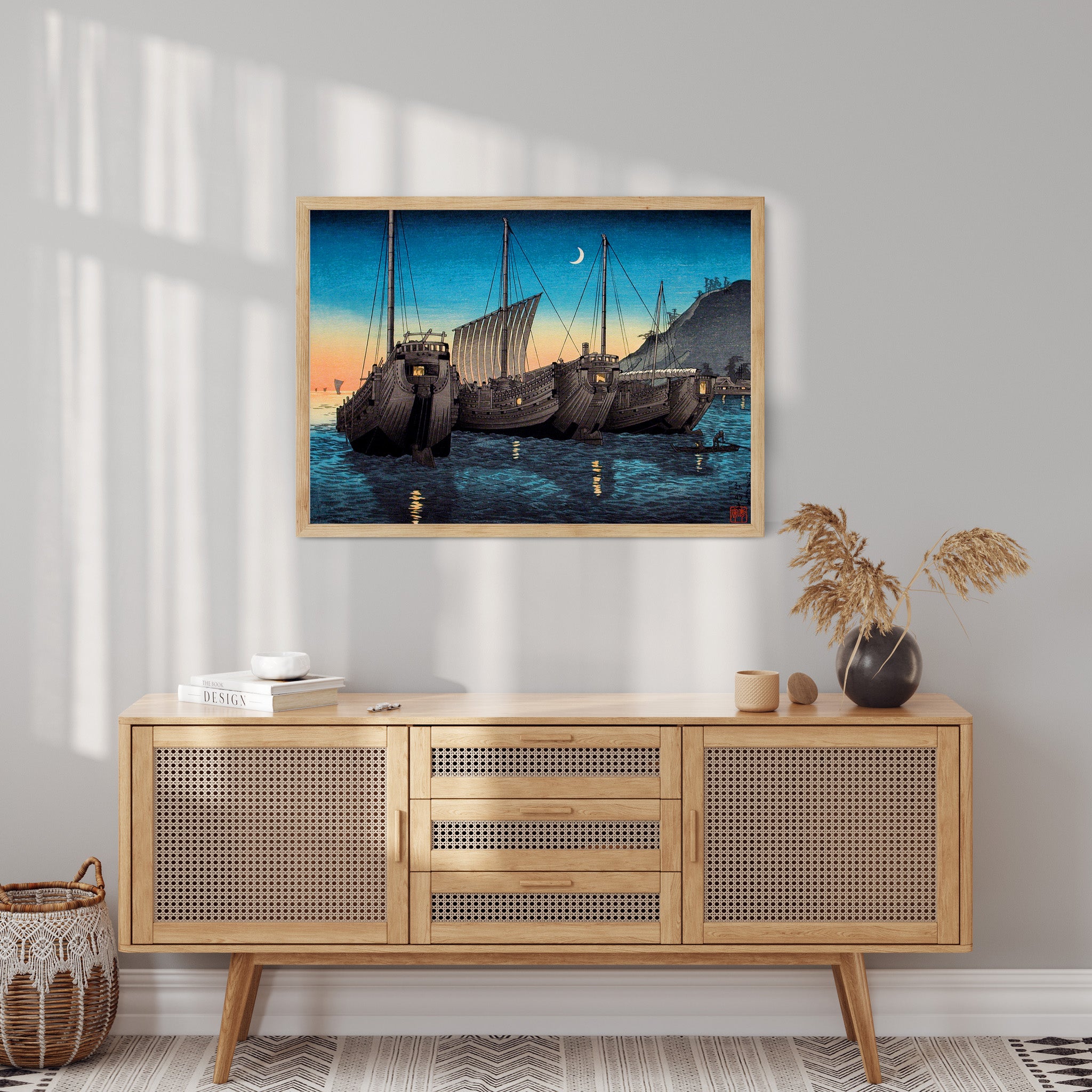 Design Concept No. 10 for Takahashi Hiroaki (Shōtei): Junks in Inatori Bay, Izu Japanese Wall Art