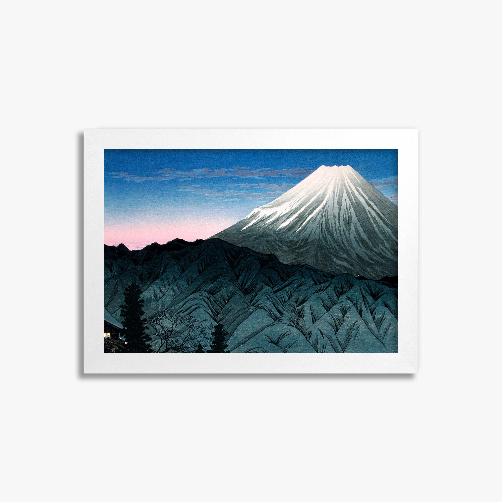 Takahashi Hiroaki (Shōtei): Mount Fuji From Hakone, 21x30cm Framed Art Reproduction With White Frame