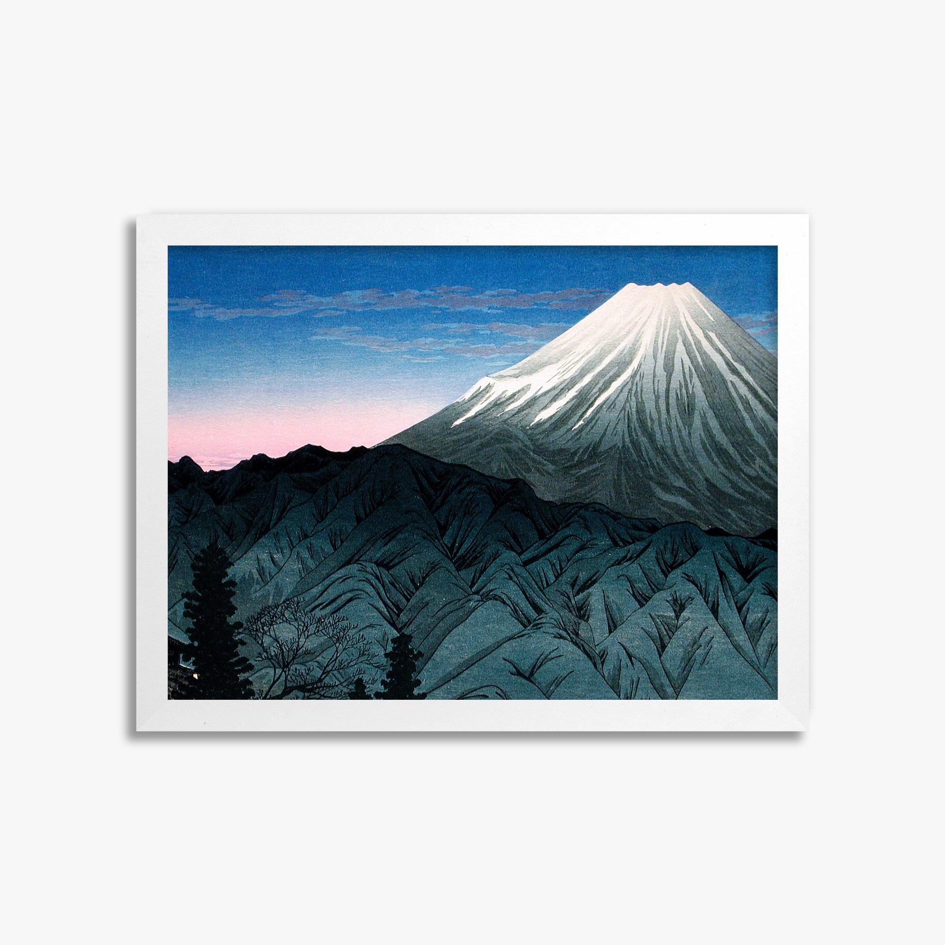 Takahashi Hiroaki (Shōtei): Mount Fuji From Hakone, 30x40cm Framed Art Reproduction With White Frame