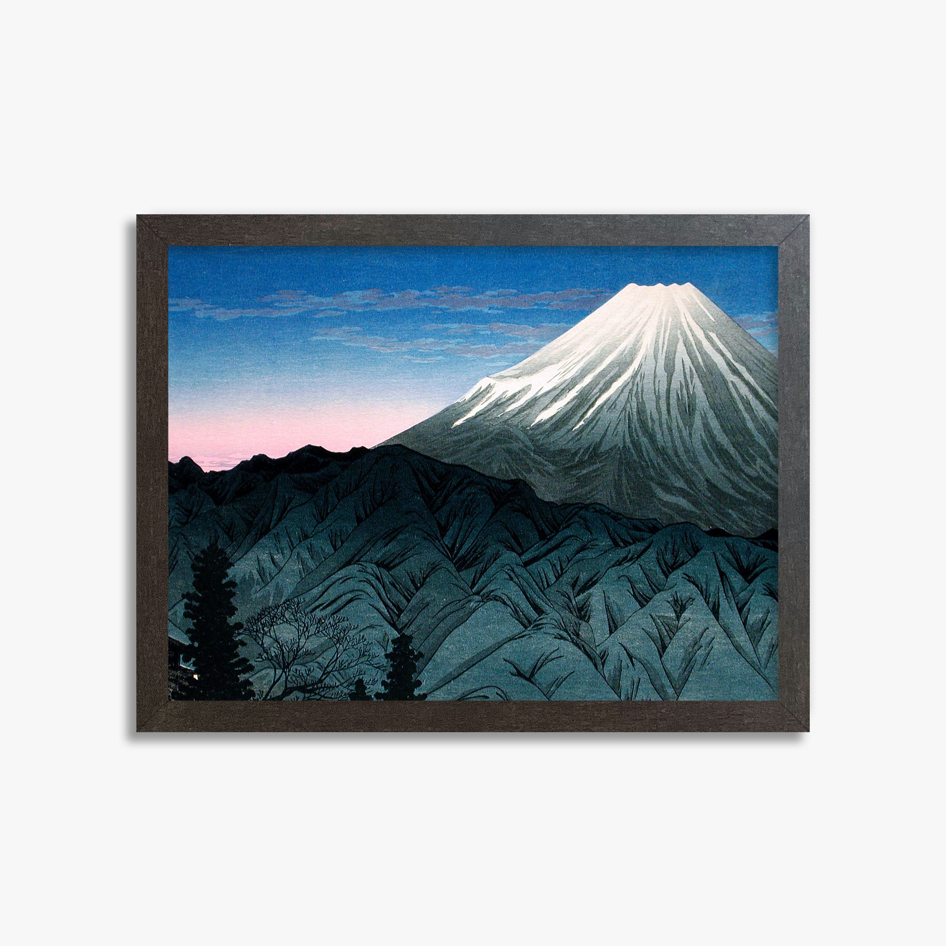 Takahashi Hiroaki (Shōtei): Mount Fuji From Hakone, 30x40cm Framed Art Reproduction With Espresso Frame