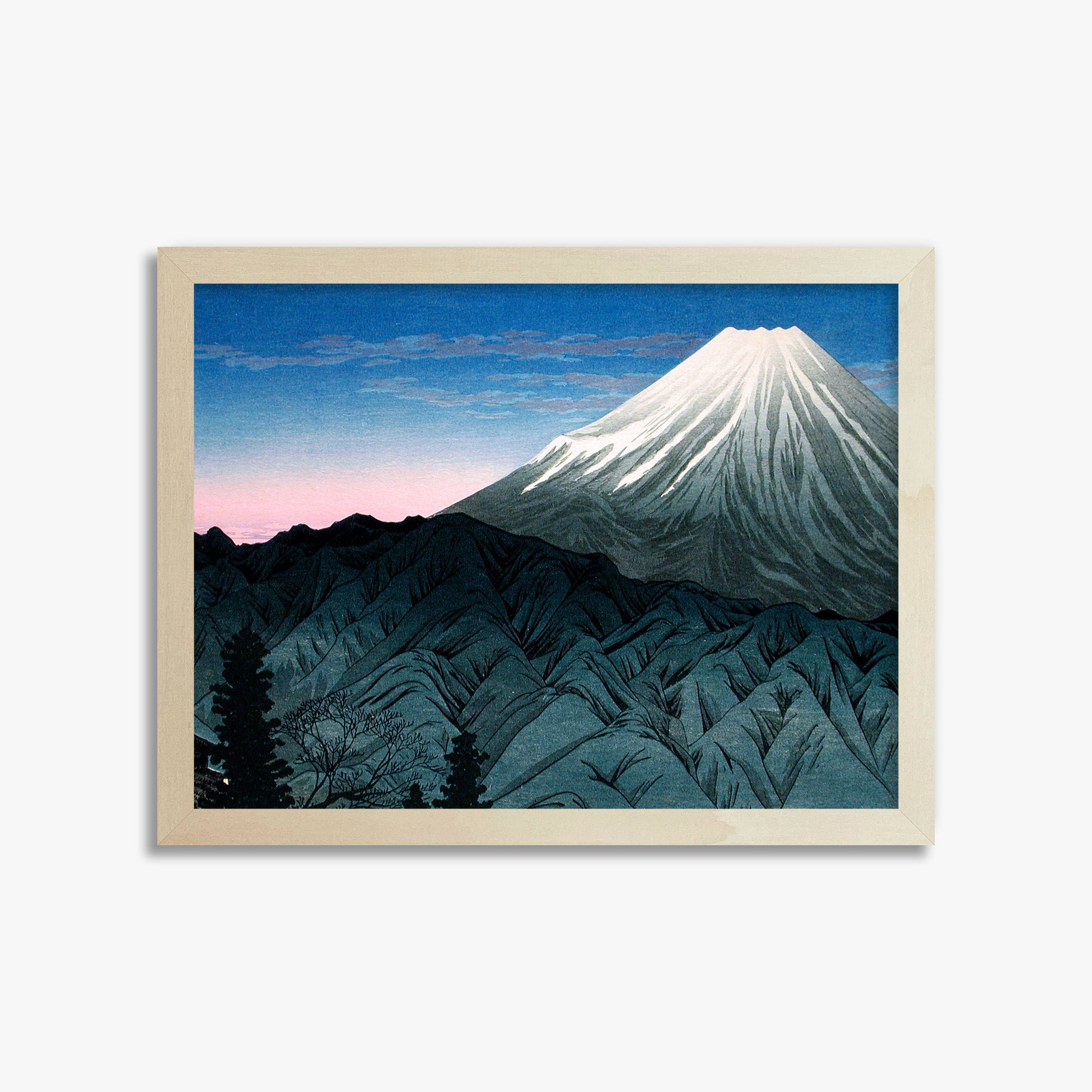 Takahashi Hiroaki (Shōtei): Mount Fuji From Hakone, 30x40cm Framed Art Reproduction With Lime Wood Frame