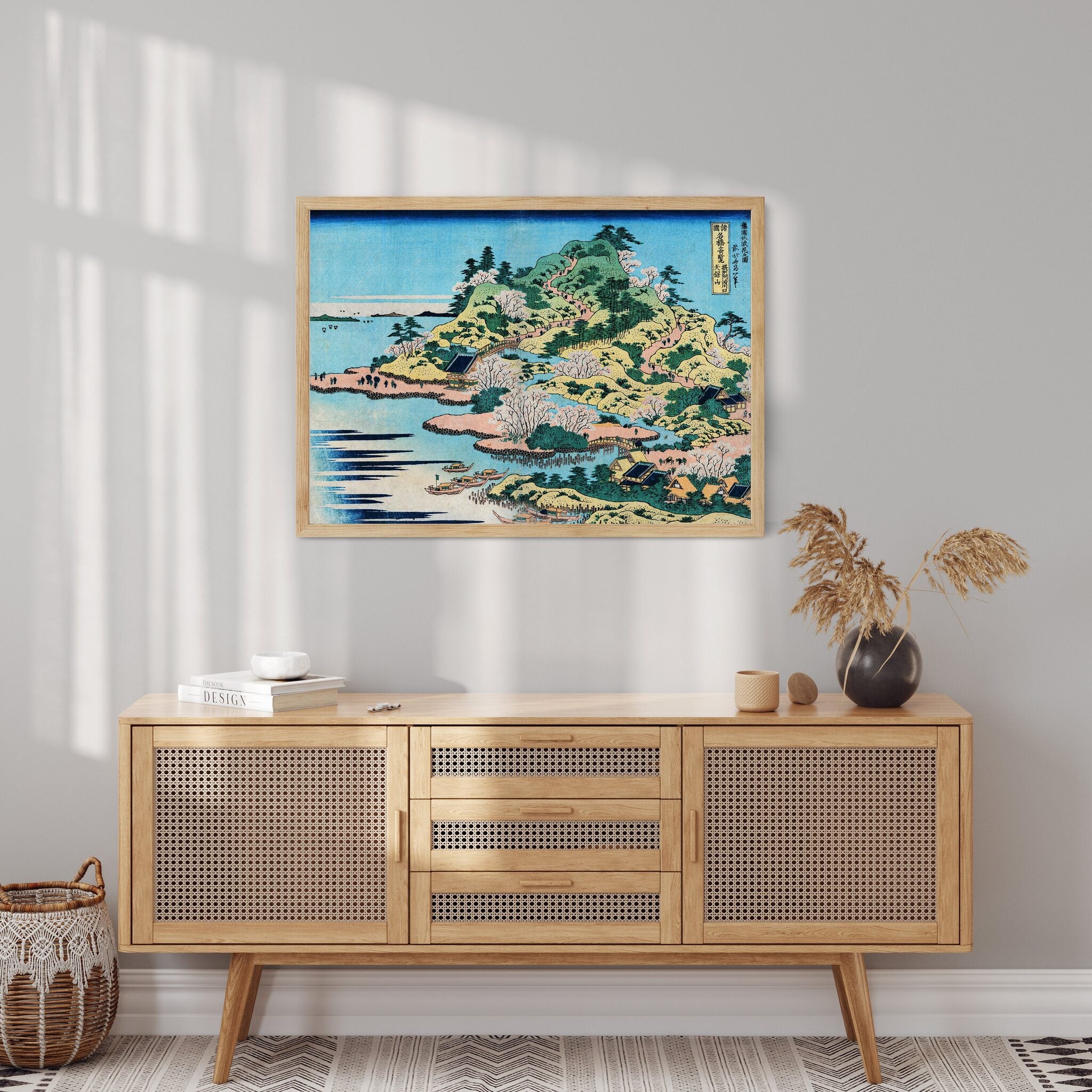 Design Concept No. 10 for Katsushika Hokusai: Sesshu Ajigawaguchi Tenposan Japanese Wall Art