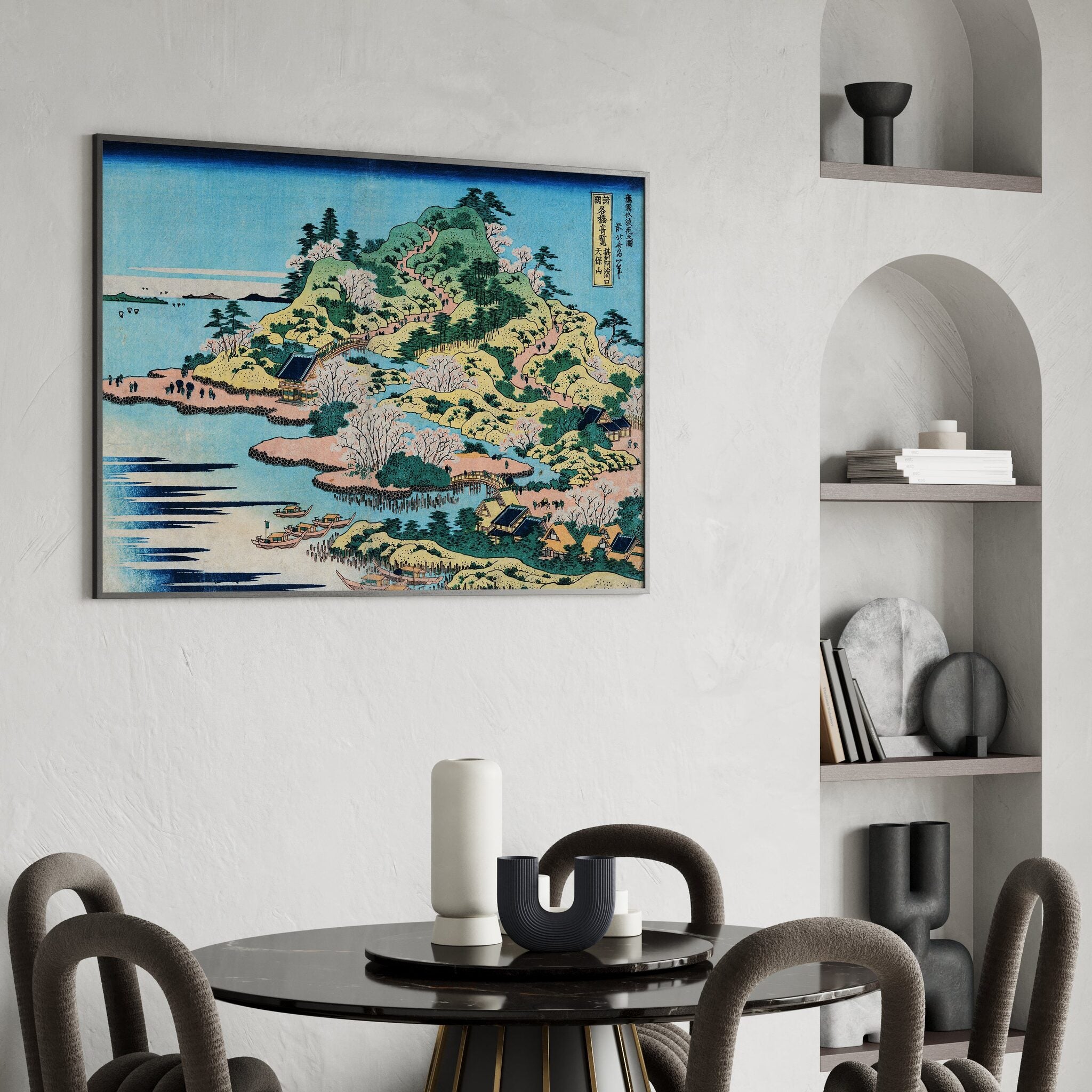 Design Concept No. 26 for Katsushika Hokusai: Sesshu Ajigawaguchi Tenposan Japanese Wall Art