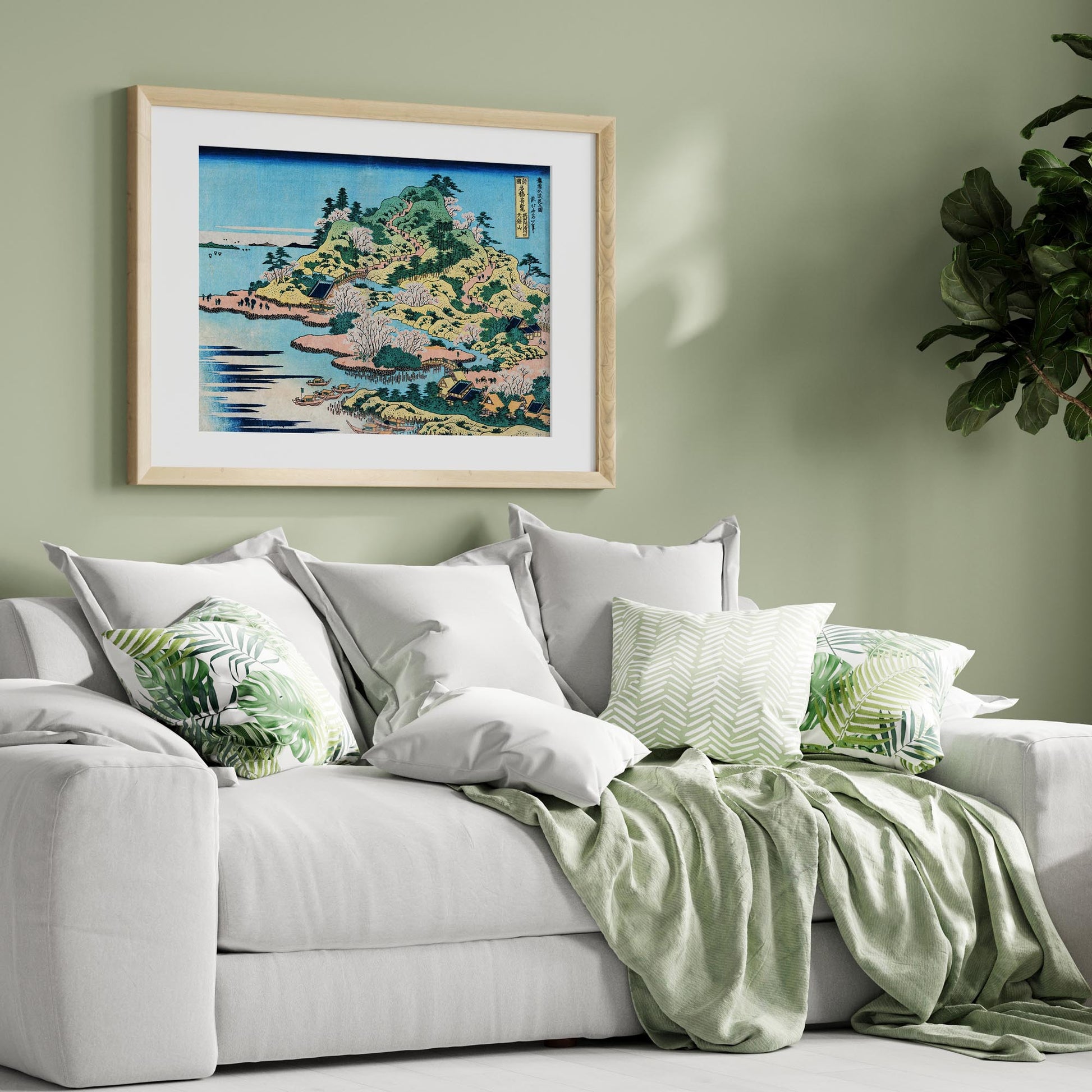 Design Concept No. 31 for Katsushika Hokusai: Sesshu Ajigawaguchi Tenposan Japanese Wall Art