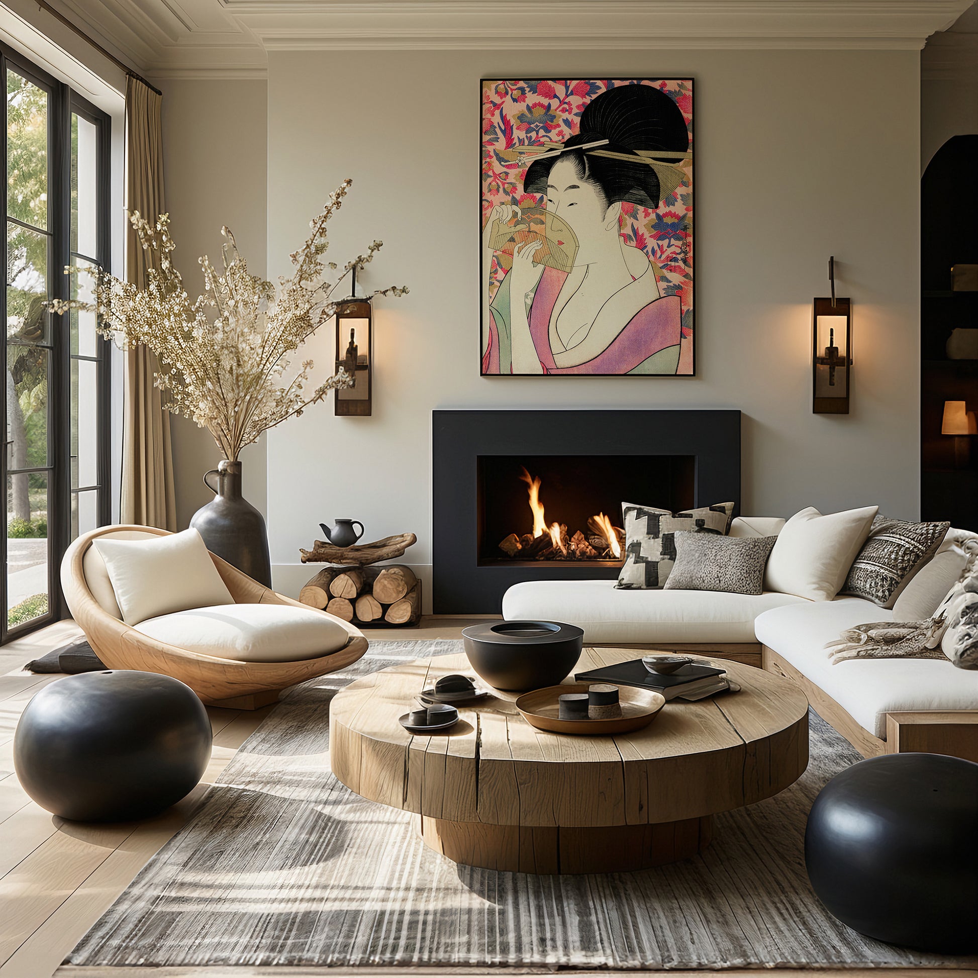 Design Concept No. 39 for Utamaro Kitagawa: Kushi Japanese Wall Art