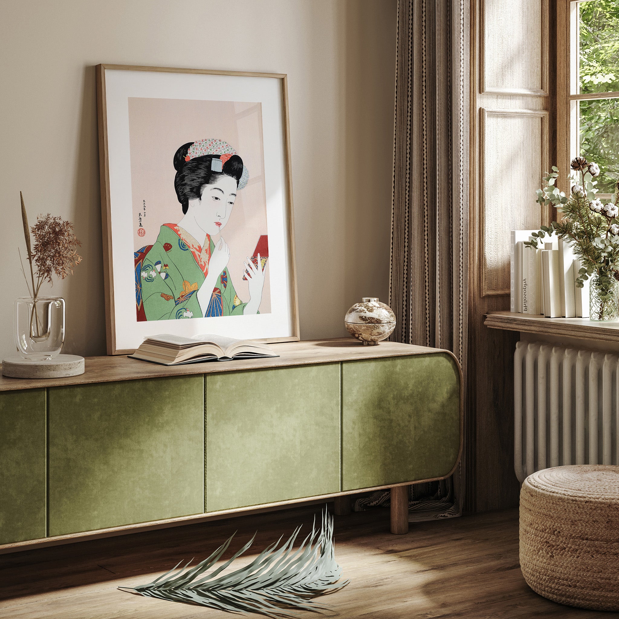 Design Concept No. 23 for Goyō Hashiguchi: Woman Applying Rouge Japanese Wall Art