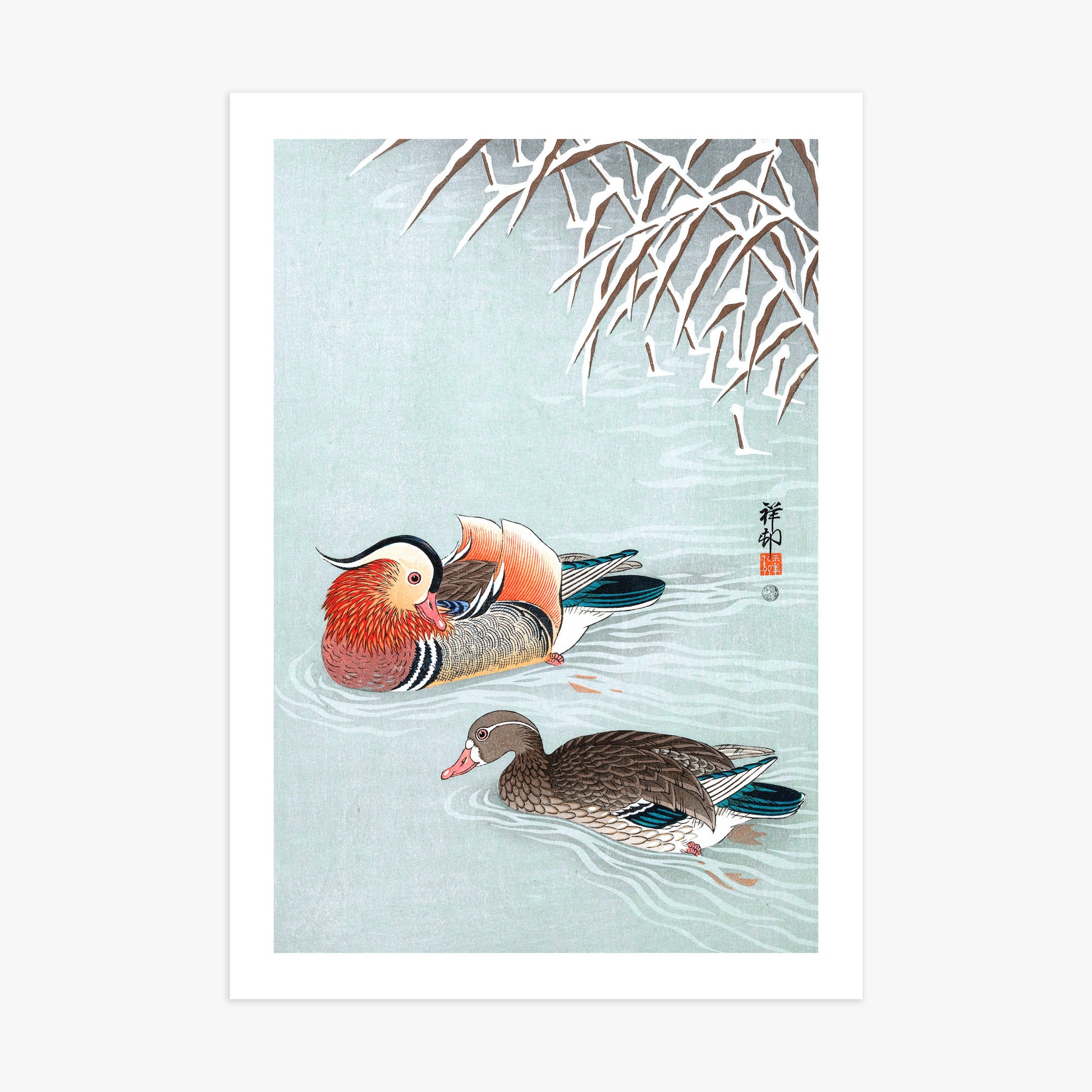 Ohara Koson: Mandarin Ducks, 70x100cm Printed Poster