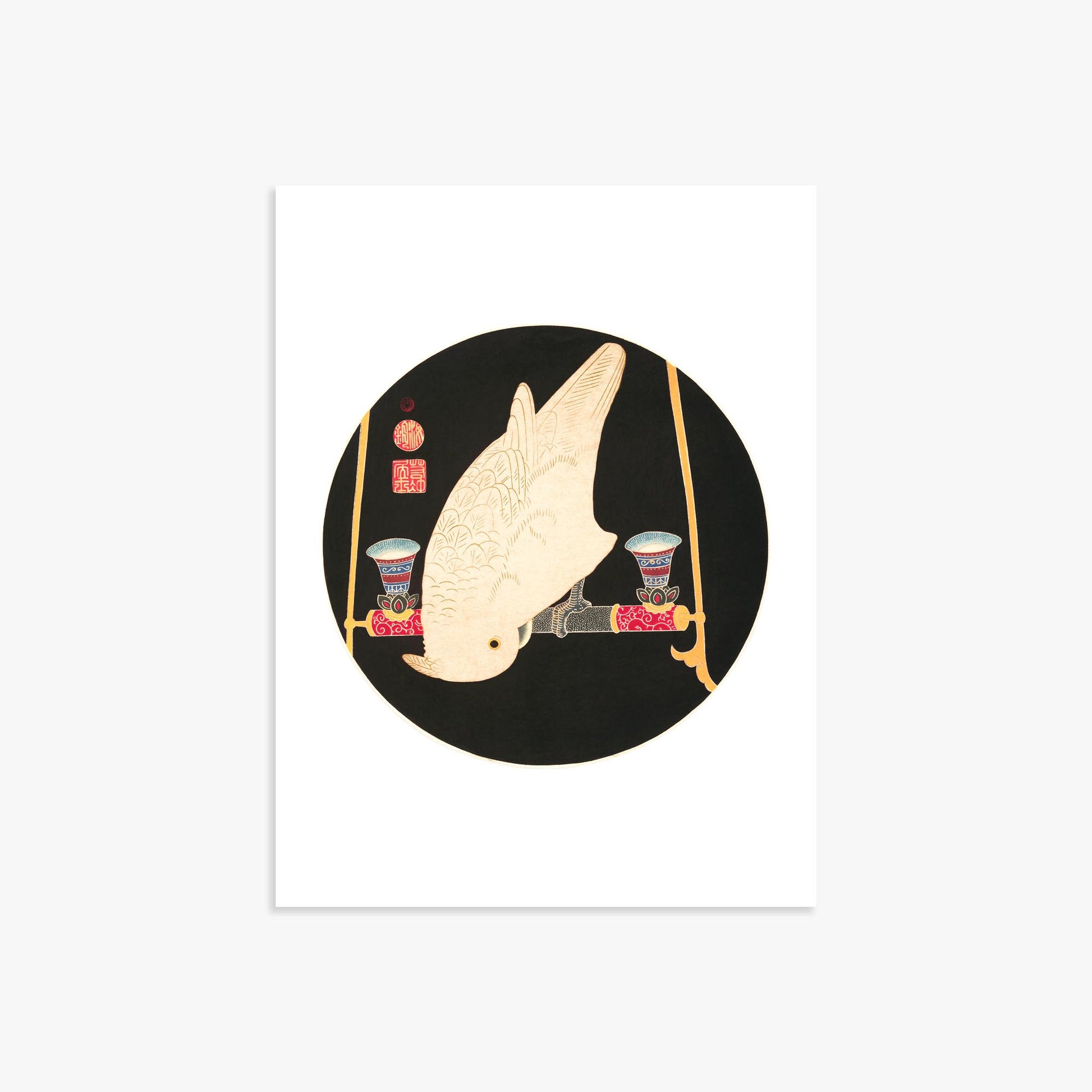 Itō Jakuchū: A White Macaw 30x40 cm Art Reproduction Unframed