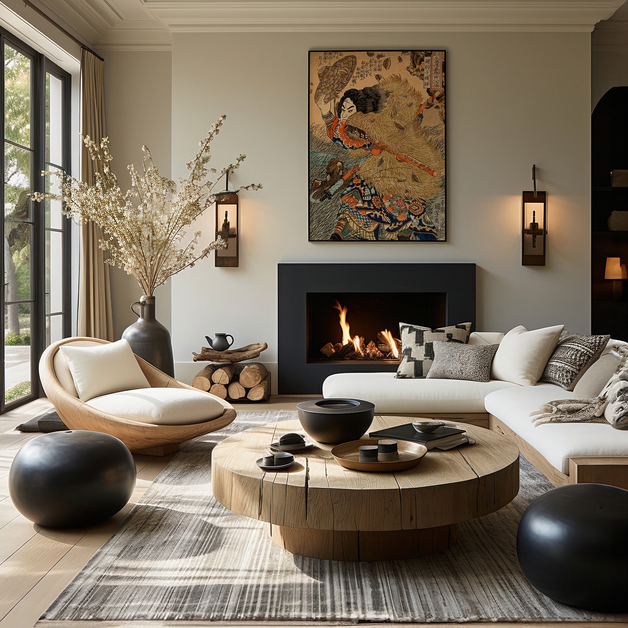 Design Concept No. 39 for Utagawa Kuniyoshi: Kinhyoshi Yorin, Hero of the Suikoden Japanese Wall Art